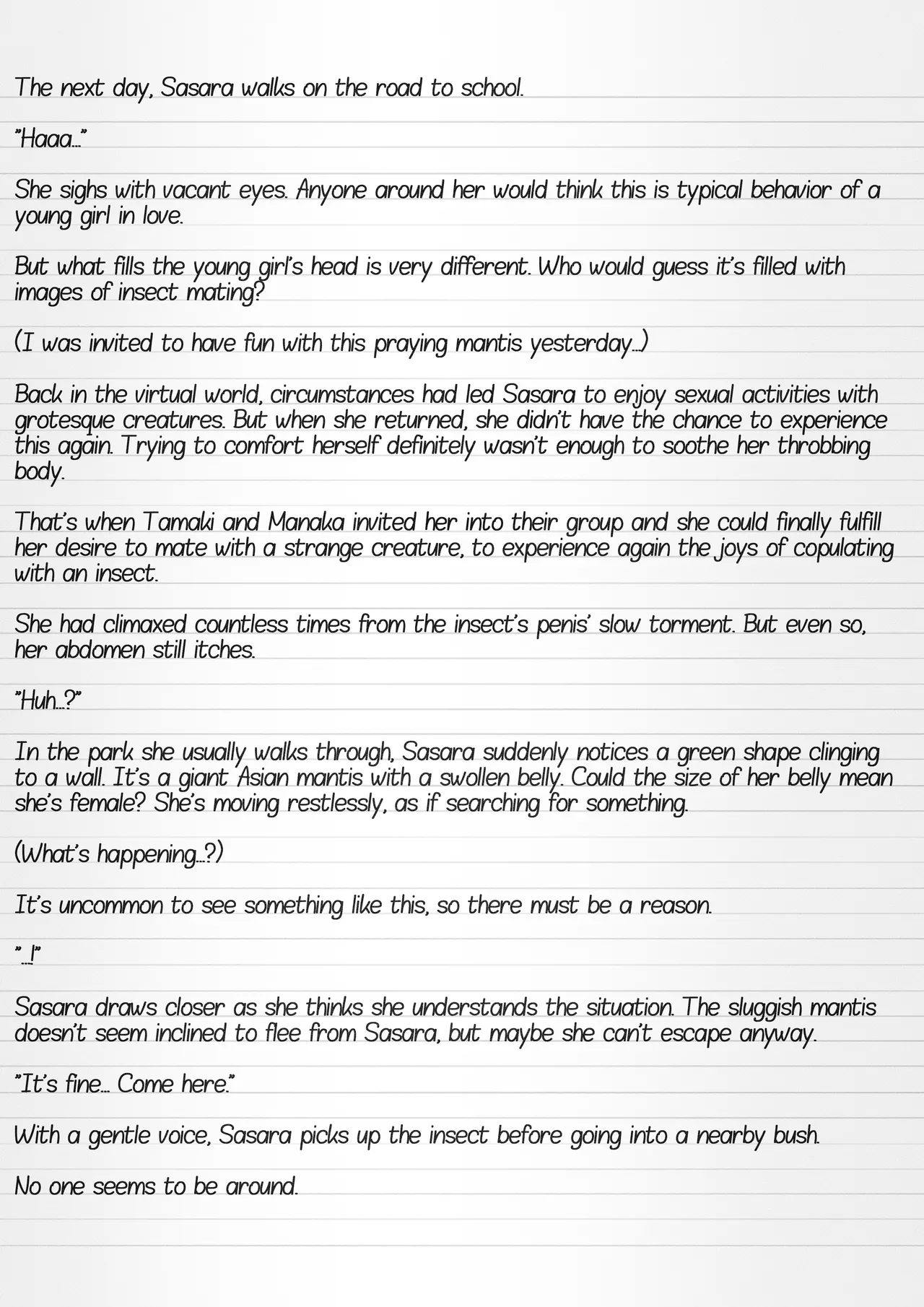 Misuke's Short Stories 30 - Sasara & Mantises page 10 full