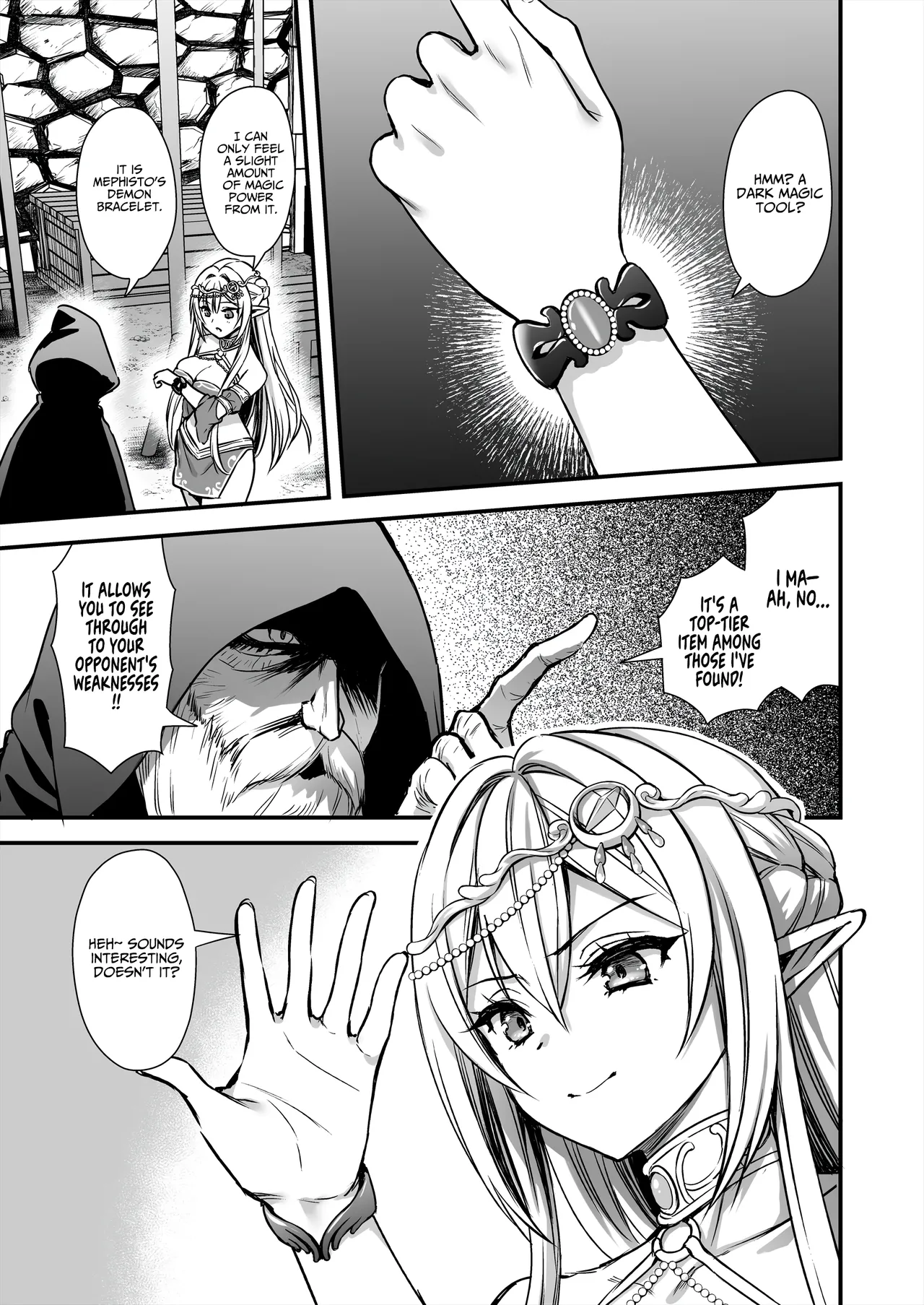 Isekai Elf Hatsujou no Magan 9 ~Maanwa Gohoushi Hen~ | Otherworldly Elf's Demon Eye of Arousal 9 ~Cursed Bracelet Service Arc~ page 4 full