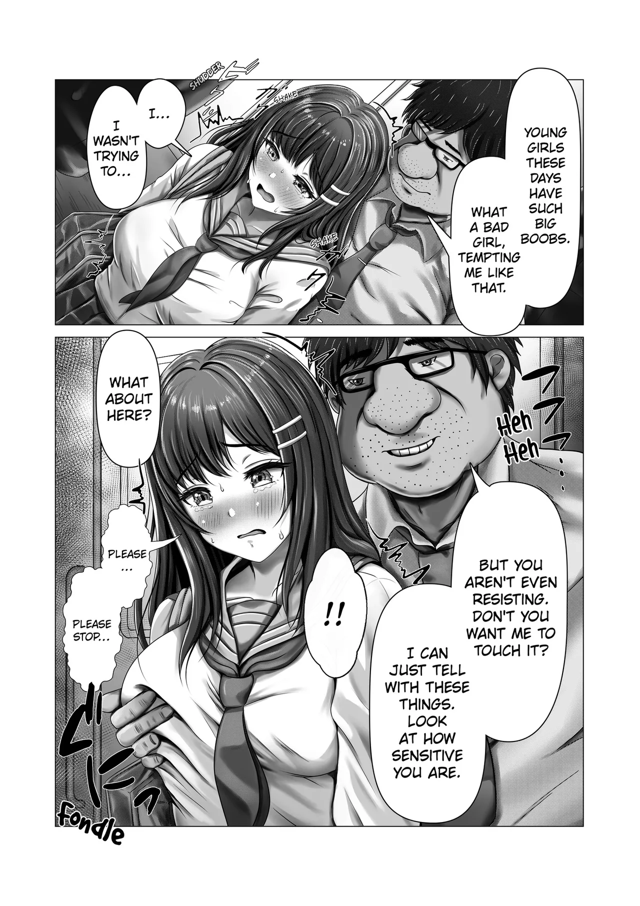 Chikan Oji-san Choukyou Nikki | Being Molested and Trained by an Old Man. page 9 full