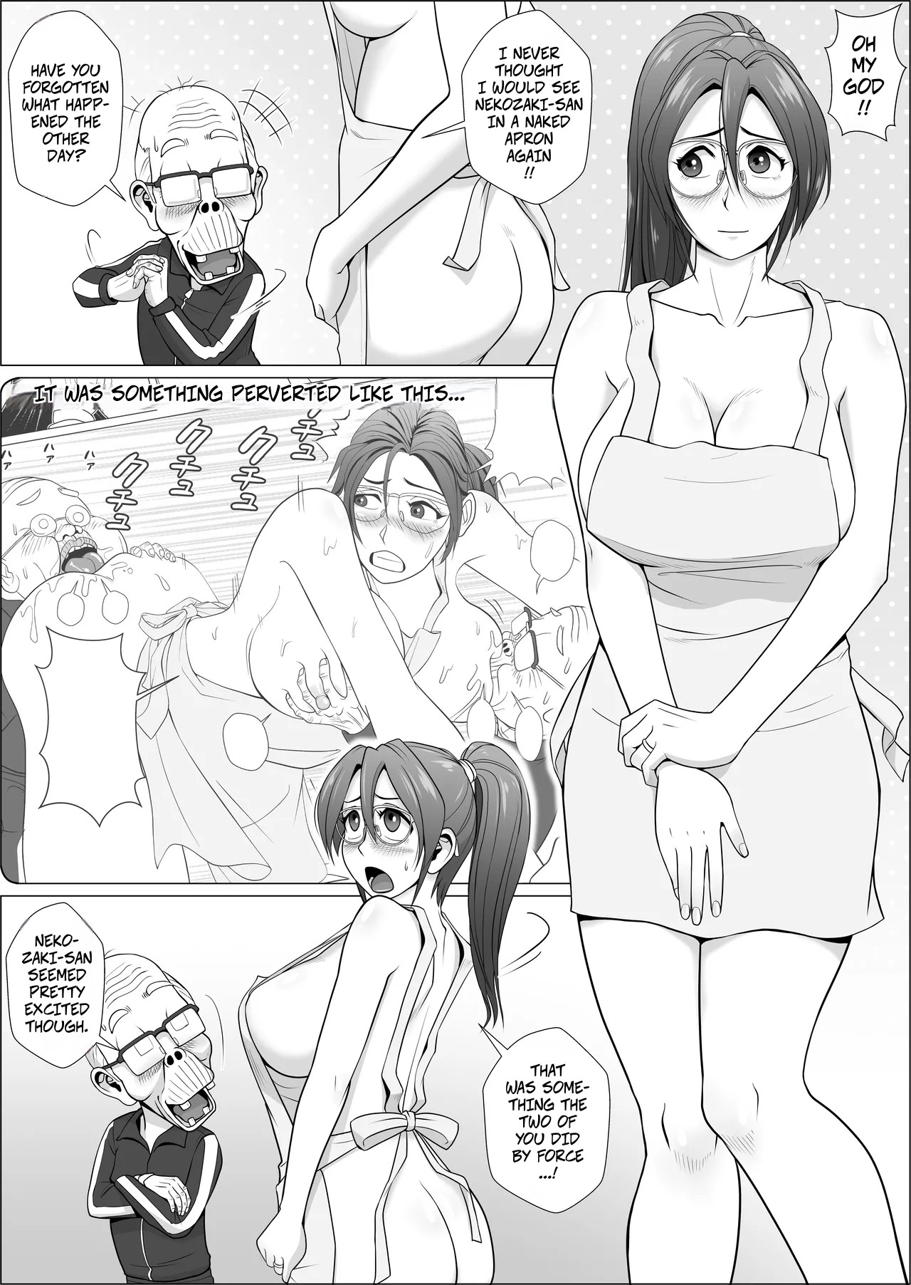 Happy Cuckold Husband 12 - Sexy Wife in a Naked Apron Returns -- Ero Hitodzuma ga Hadaka Apron de Futatabi Yattekita page 4 full