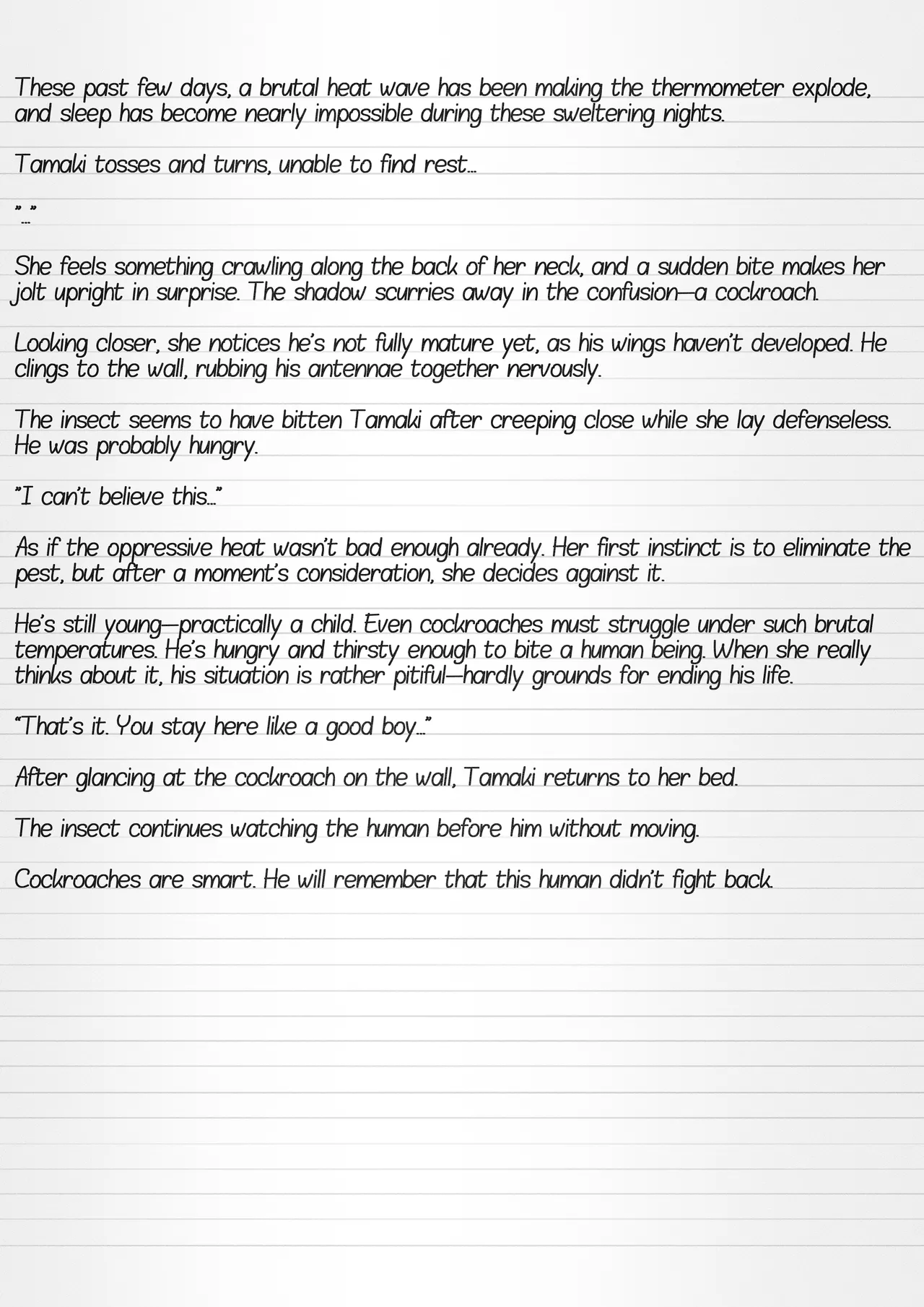 Misuke's Short Stories #32 - Tamaki & A Cockroach Swarm page 2 full