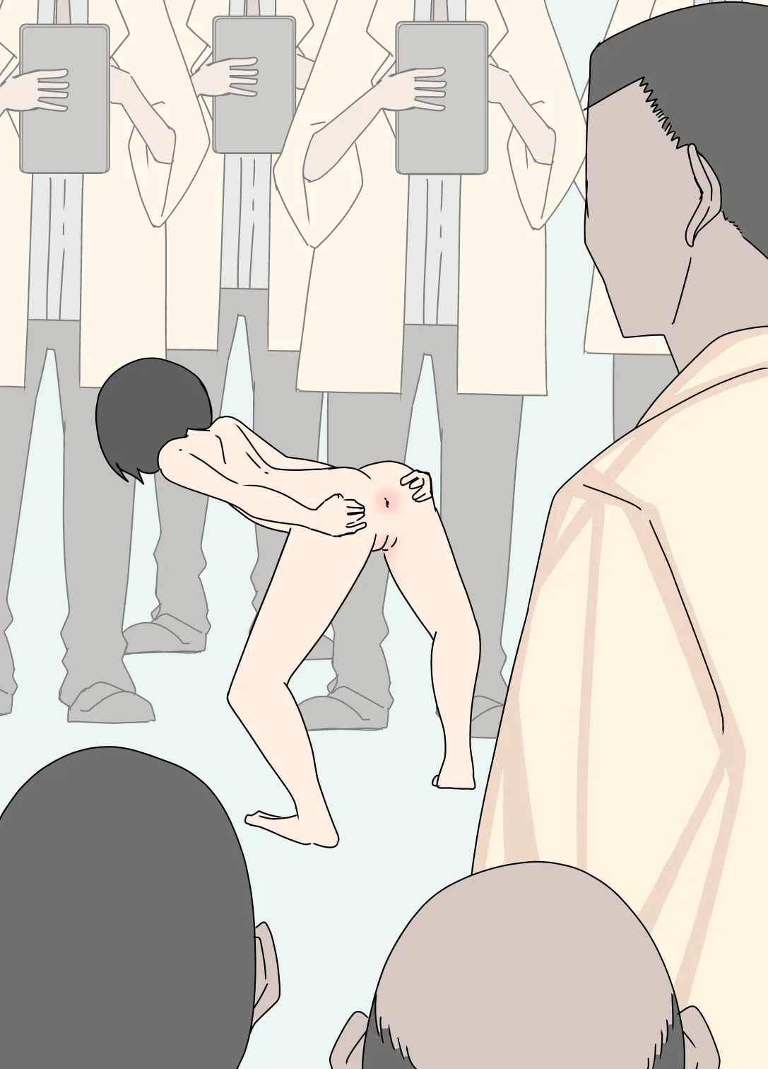 Kenkyuu no Tame ni Kyousei Teki ni Hadaka ni Sarete Kanchou Sareta Shoujo page 8 full