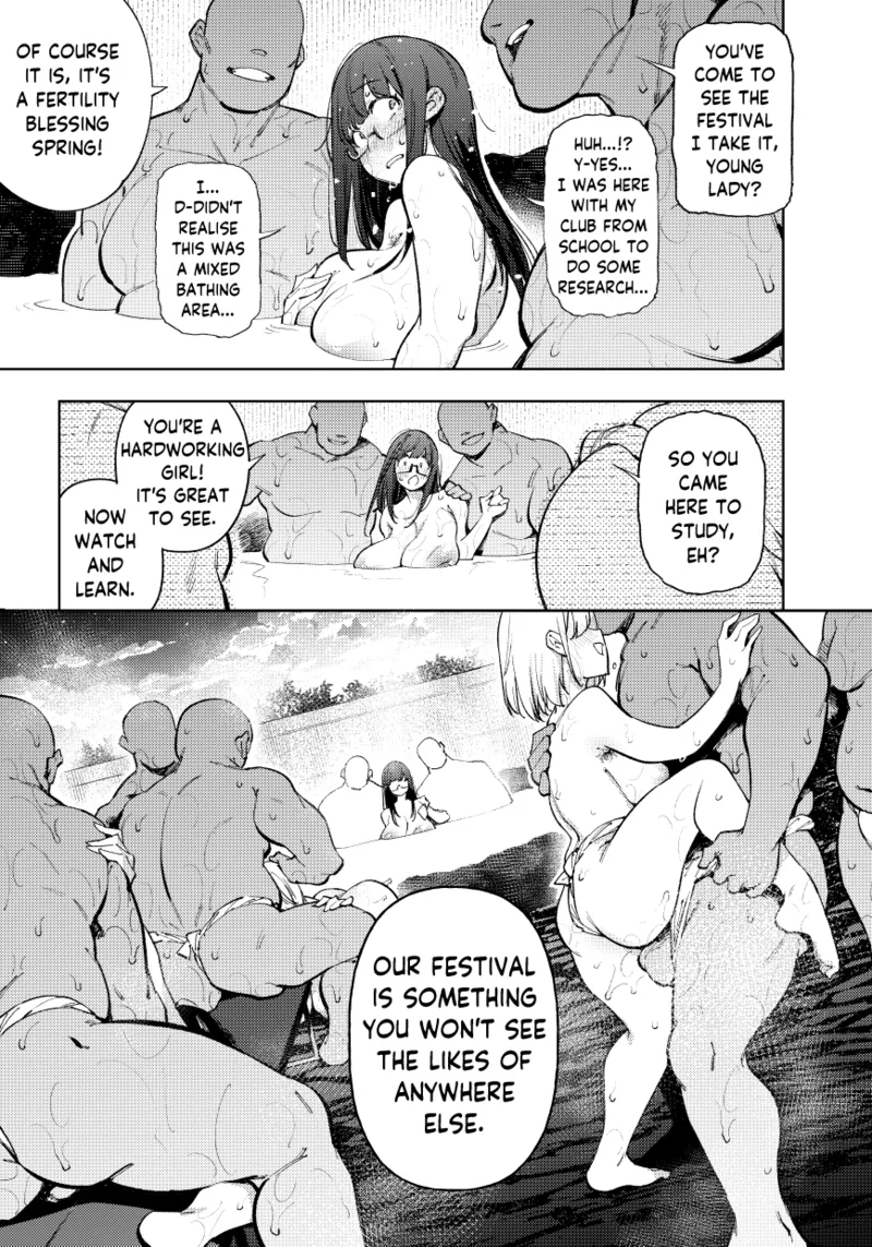 Himitsu Akira Kiwamu Circle: Kodakara Onsen de no Rankou Tanetsuke Taiken Houkoku | The Mystery Unravelers' Club: Breeding Orgy Field Report from the Fertility Hot Springs page 10 full
