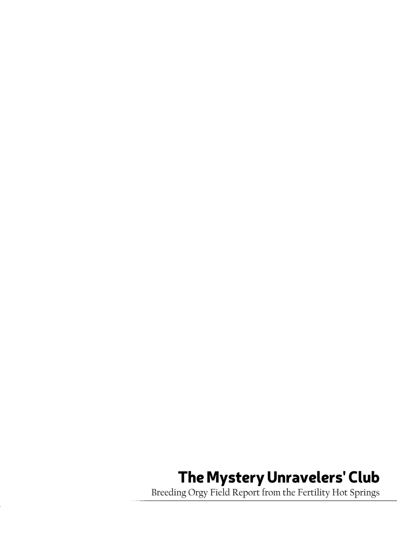 Himitsu Meikyuu Circle: Kodakara Onsen de no Rankou Tanetsuke Taiken Houkoku | The Mystery Unravelers' Club: Breeding Orgy Field Report from the Fertility Hot Springs page 3 full