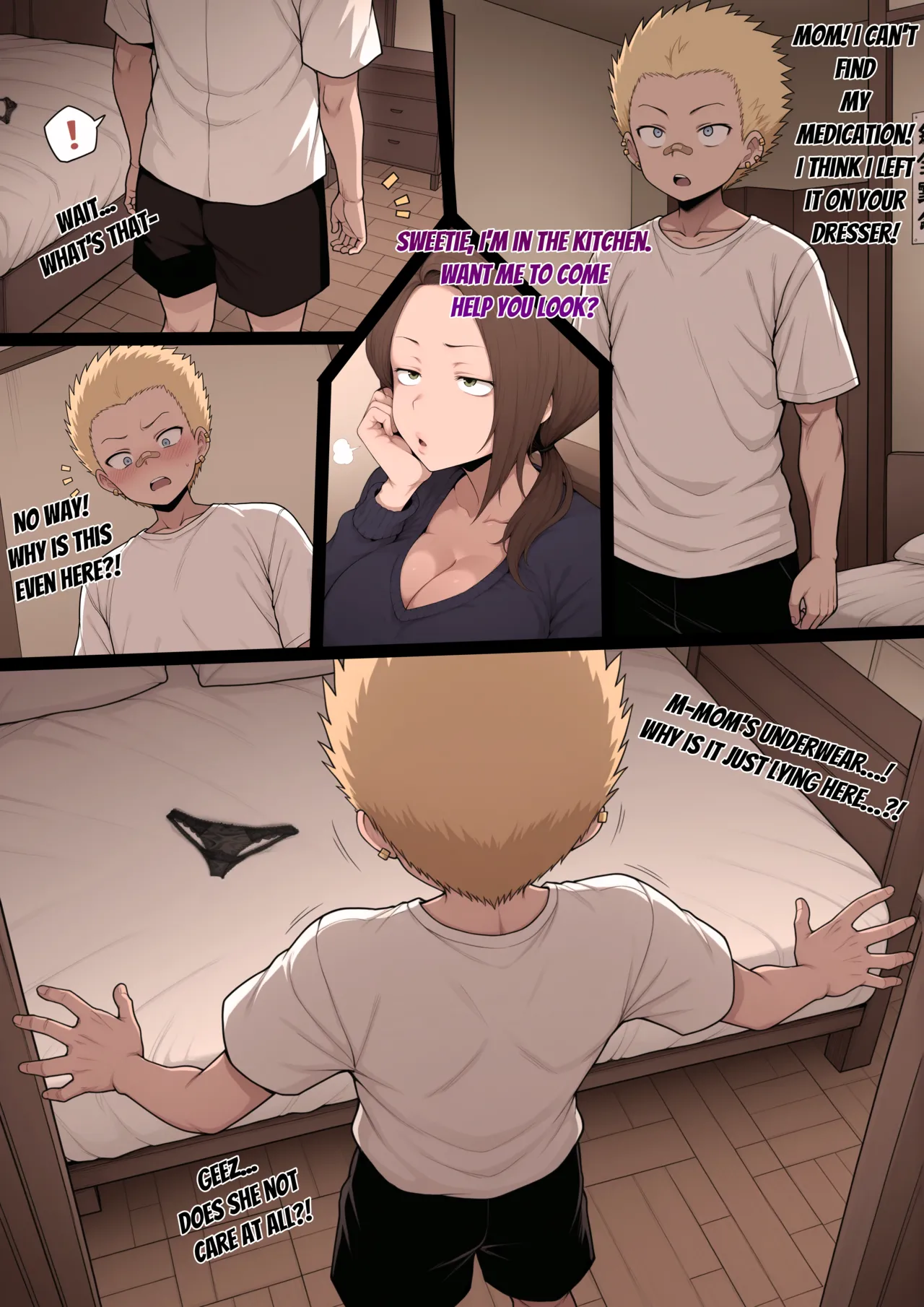 Kokujin no Tenkousei NTR ru Chapter 5.5 "Mom's Panties" page 2 full