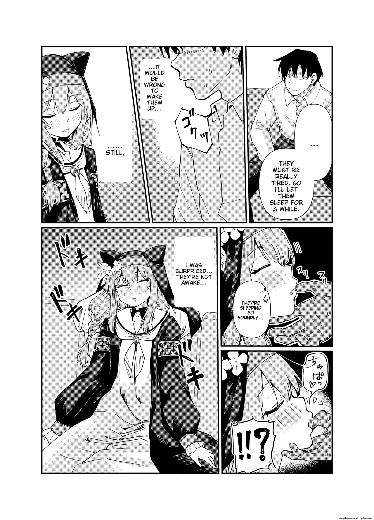 Marie was sleeping in the Sharre clubroom. page 5 full