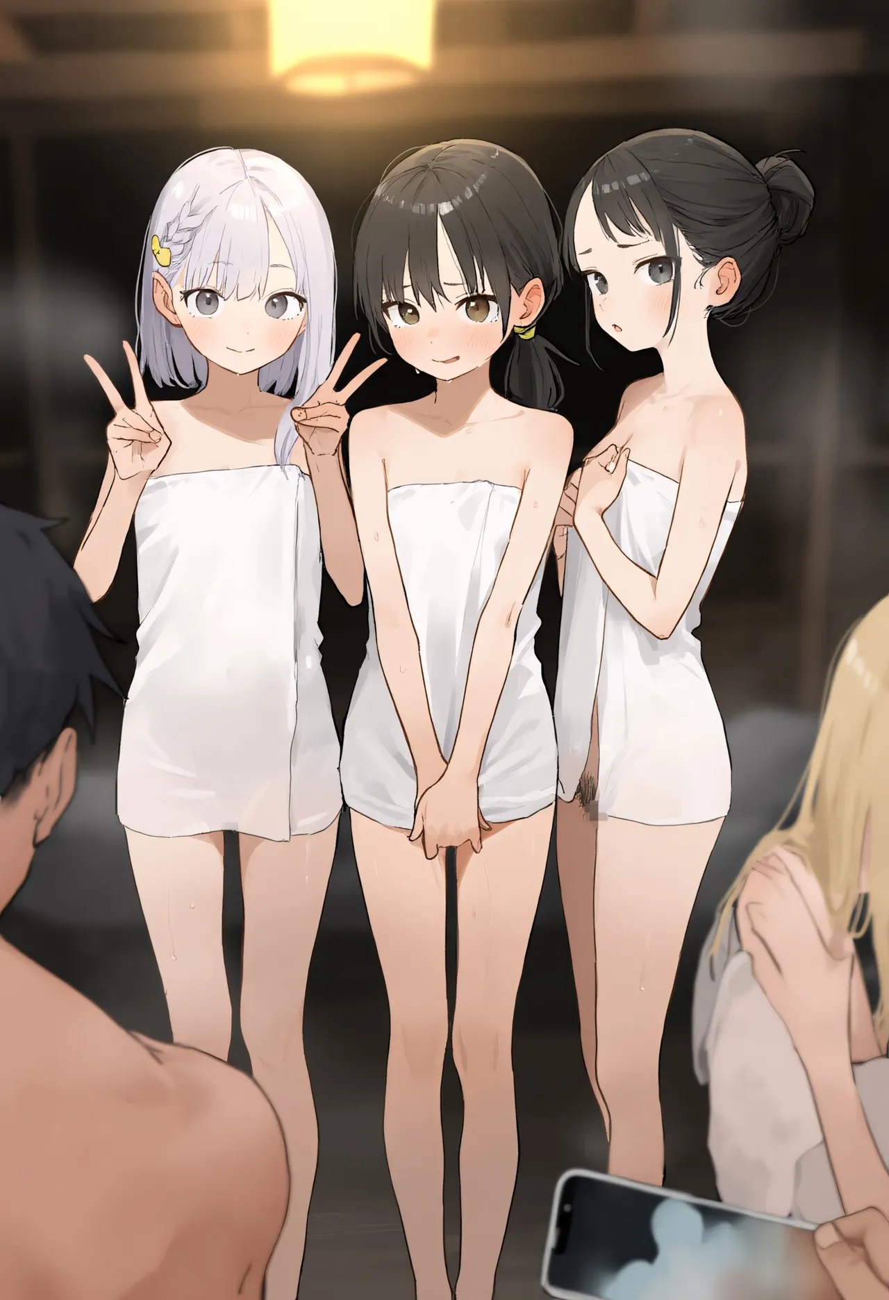 修学旅行で混浴 集合写真 100枚 +  文化祭メイド喫茶 巨乳と貧乳を比較しよう 141枚 page 1 full