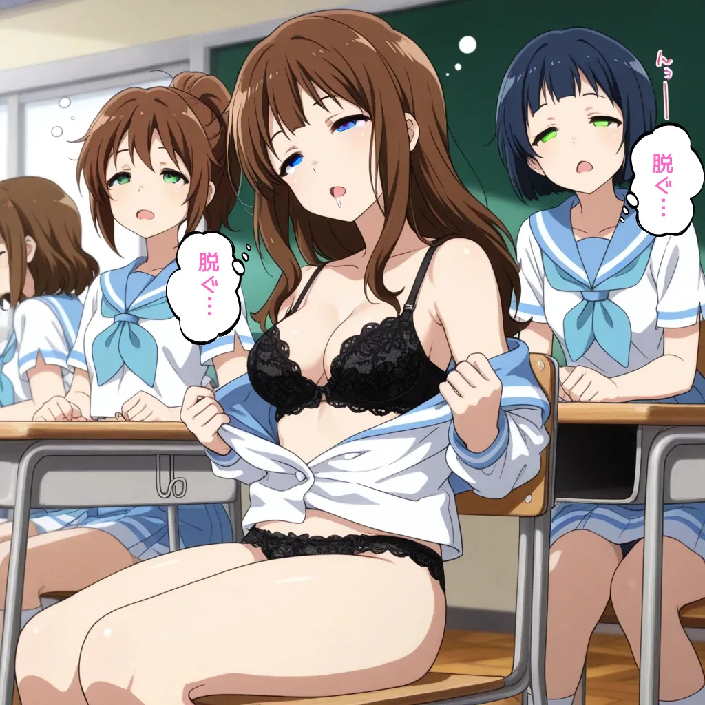 JKs who are hypnotized by a group and take off their uniforms page 8 full