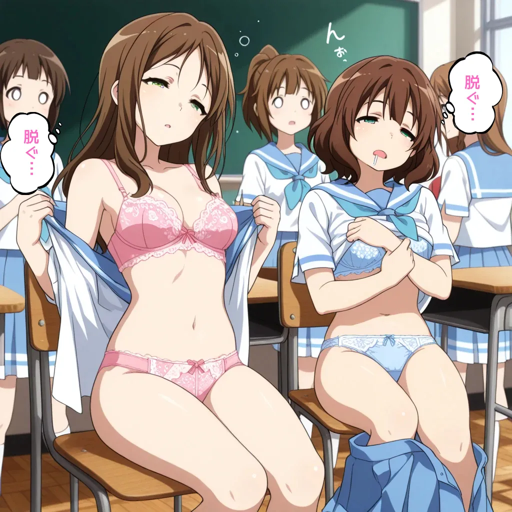 JKs who are hypnotized by a group and take off their uniforms page 9 full