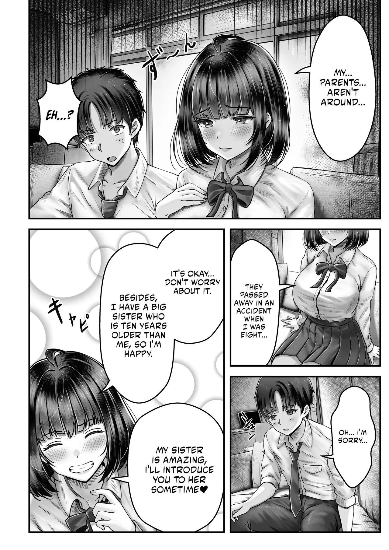 Sono toshi no hanareta kurokami shimai to omaruko suru hanashi | Having Sex With A Large Age Gap Black-Haired Sisters page 7 full