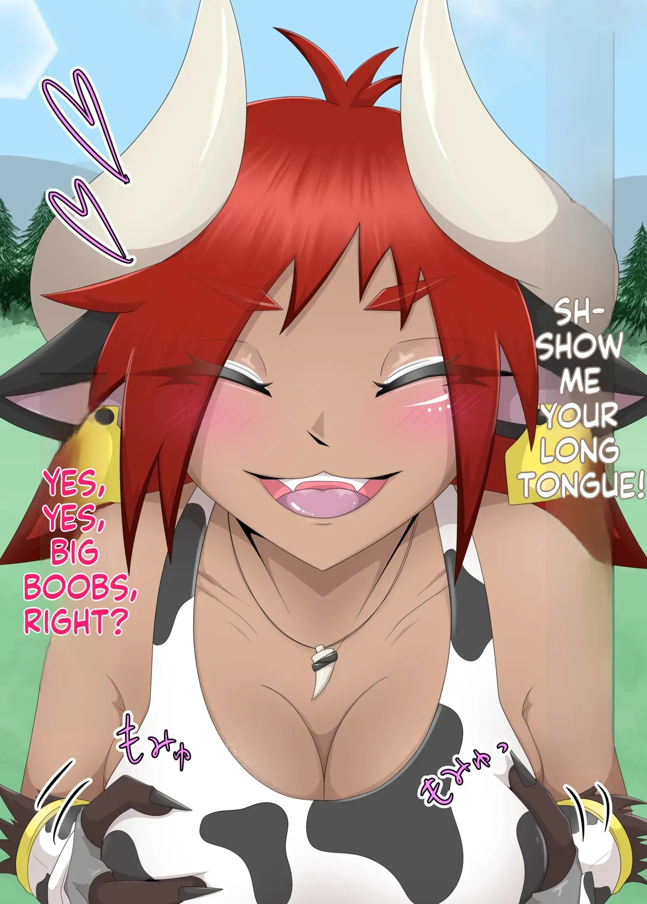 When you say cow, you mean a long tongue, right? page 9 full