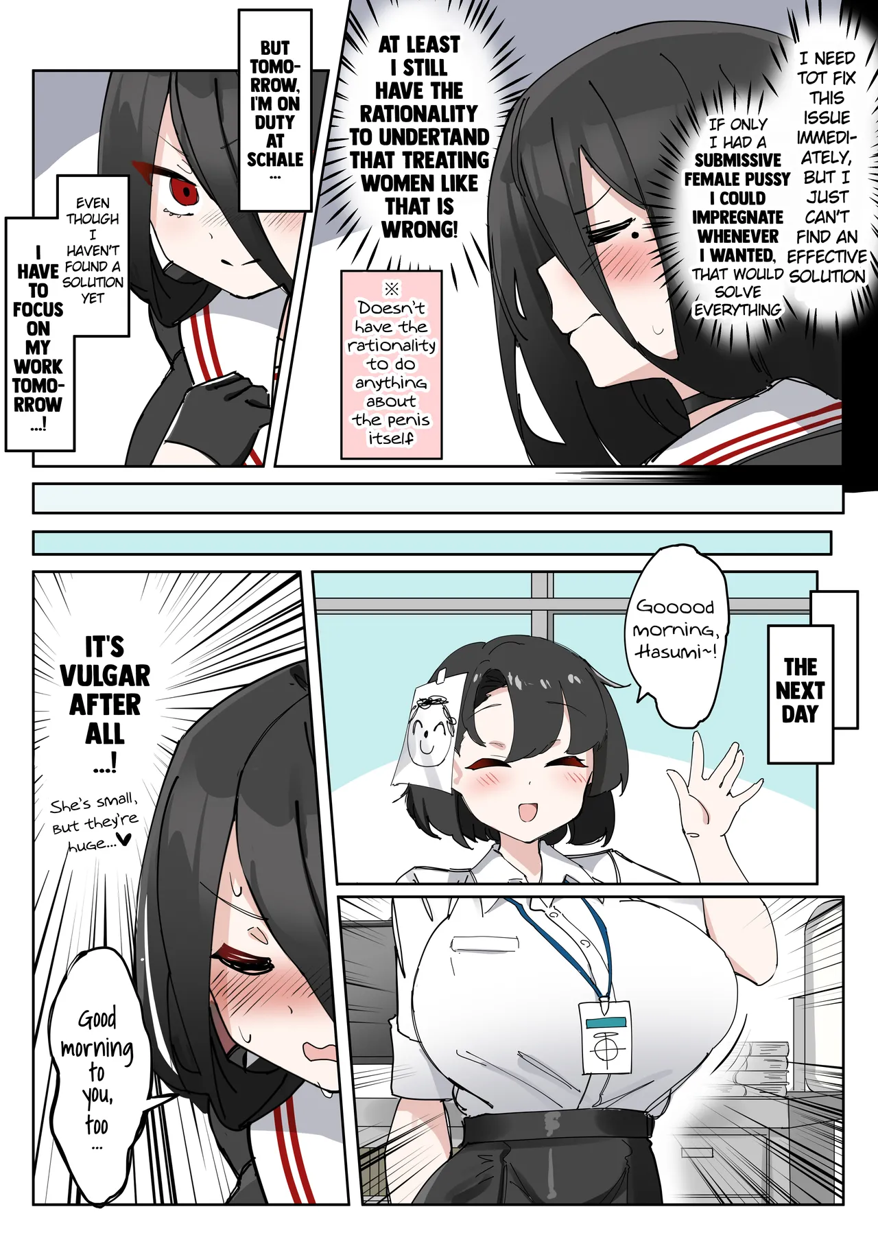 Futanari Hasumi-san vs Muttsuri Maso Mesu Ako-chan Manga page 7 full