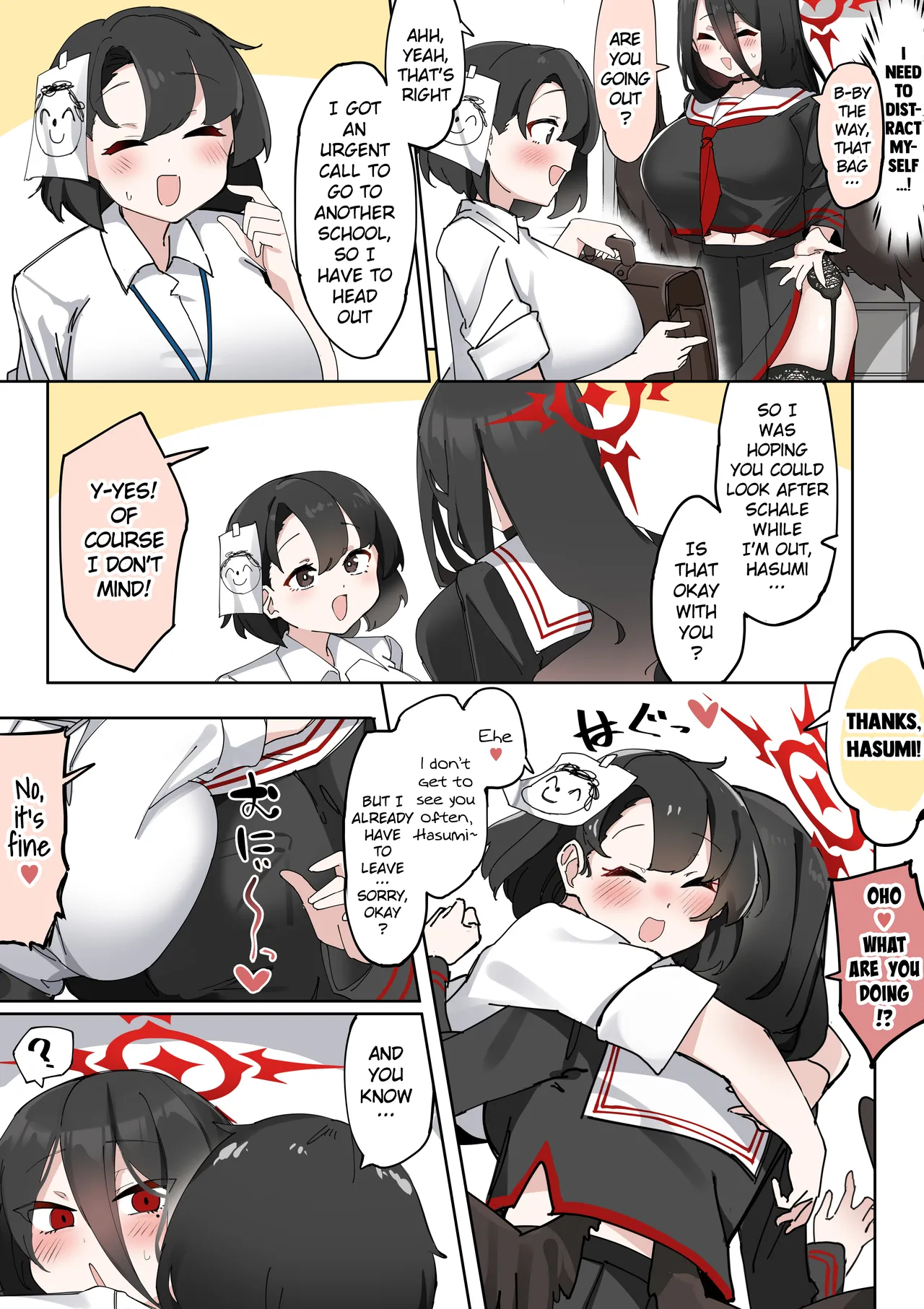 Futanari Hasumi-san vs Muttsuri Maso Mesu Ako-chan Manga page 8 full