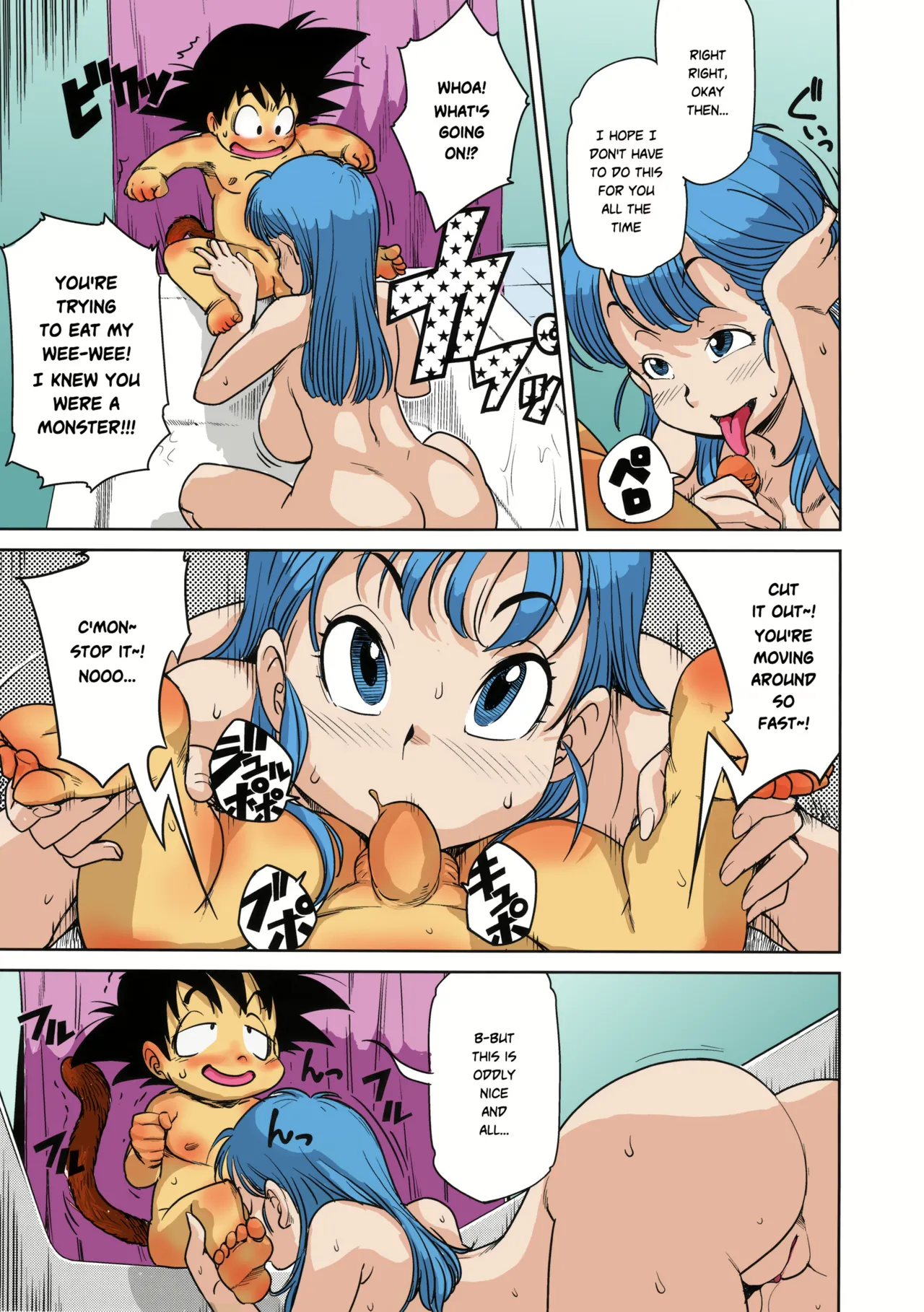 ErmonGirl - kid Son Goku, Bulma and Oolong - colored page 5 full