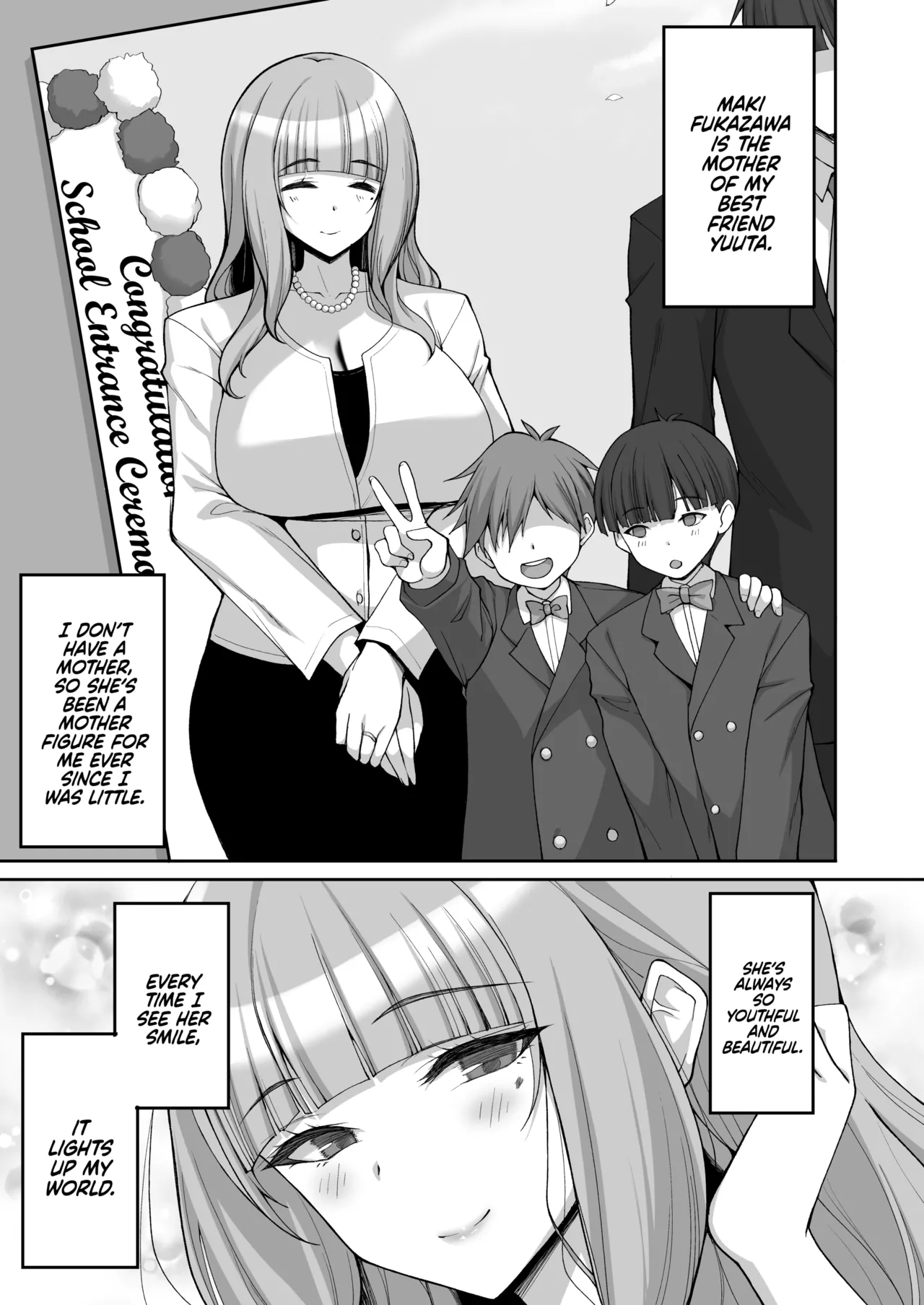 Hatsukoi no Bakunyuu Tomo Mama ga Yasashiku Sei no Tehodoki o Shitekureru Hanashi | Learning About Sex From My Friend's Mom page 2 full