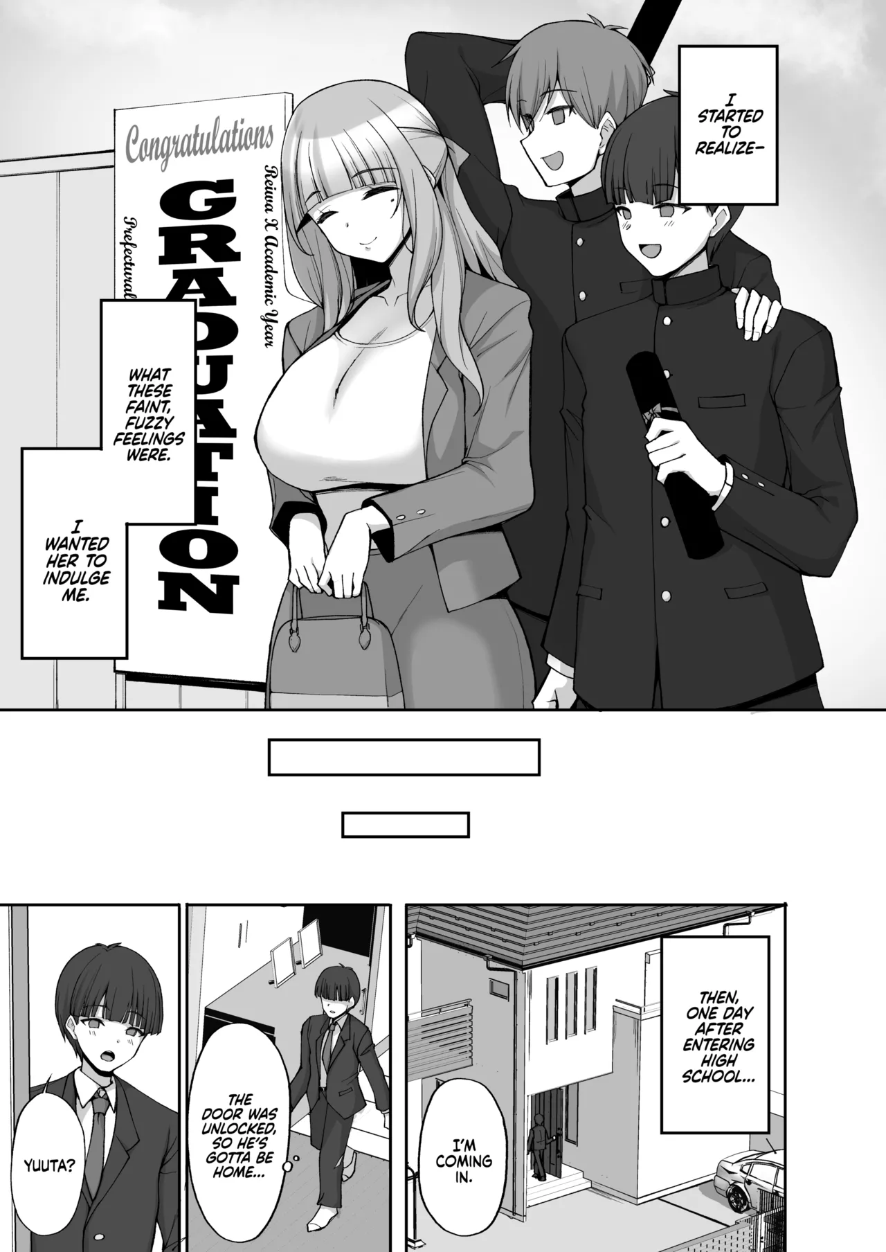 Hatsukoi no Bakunyuu Tomo Mama ga Yasashiku Sei no Tehodoki o Shitekureru Hanashi | Learning About Sex From My Friend's Mom page 4 full