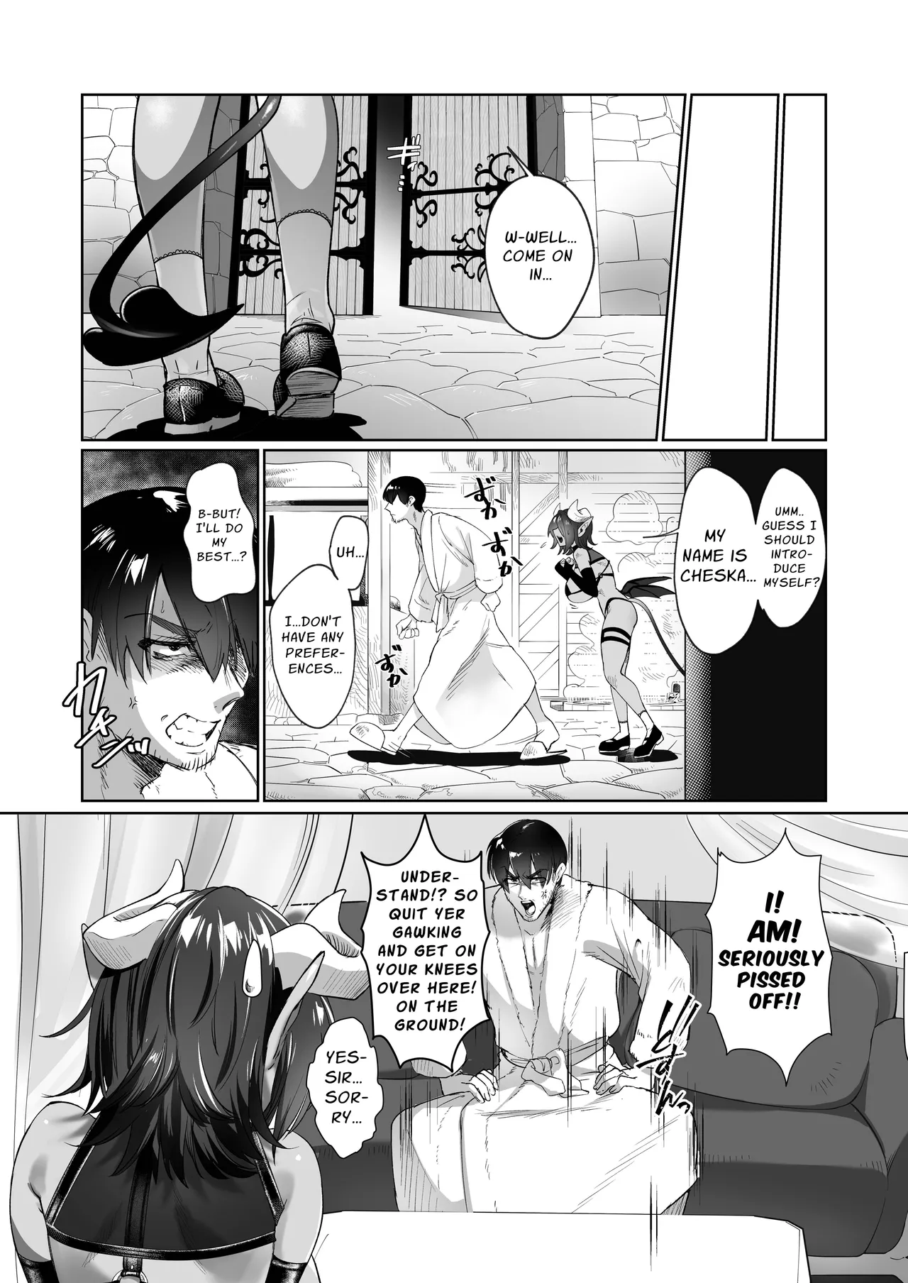 Ponkotsu Succubus Chesuka-chan! ~Zetsurin Potion de Oni Chinpo to Kashita Jourenkyaku e no Seii no Claim Taiou~ | Hopeless Succubus! ~Sincere Service for the Customer with a Libido Potion Enhanced Demon Dick~ page 7 full