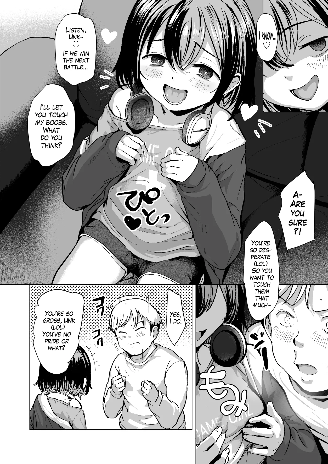 Oji Oji no Zako Chinpo, Carry shite Ageyokka?~Meikko wa Gaming Mesugaki~ | Shall I Carry Your Puny Dick, Unk? ~My Gamer Mesugaki Niece~ page 5 full