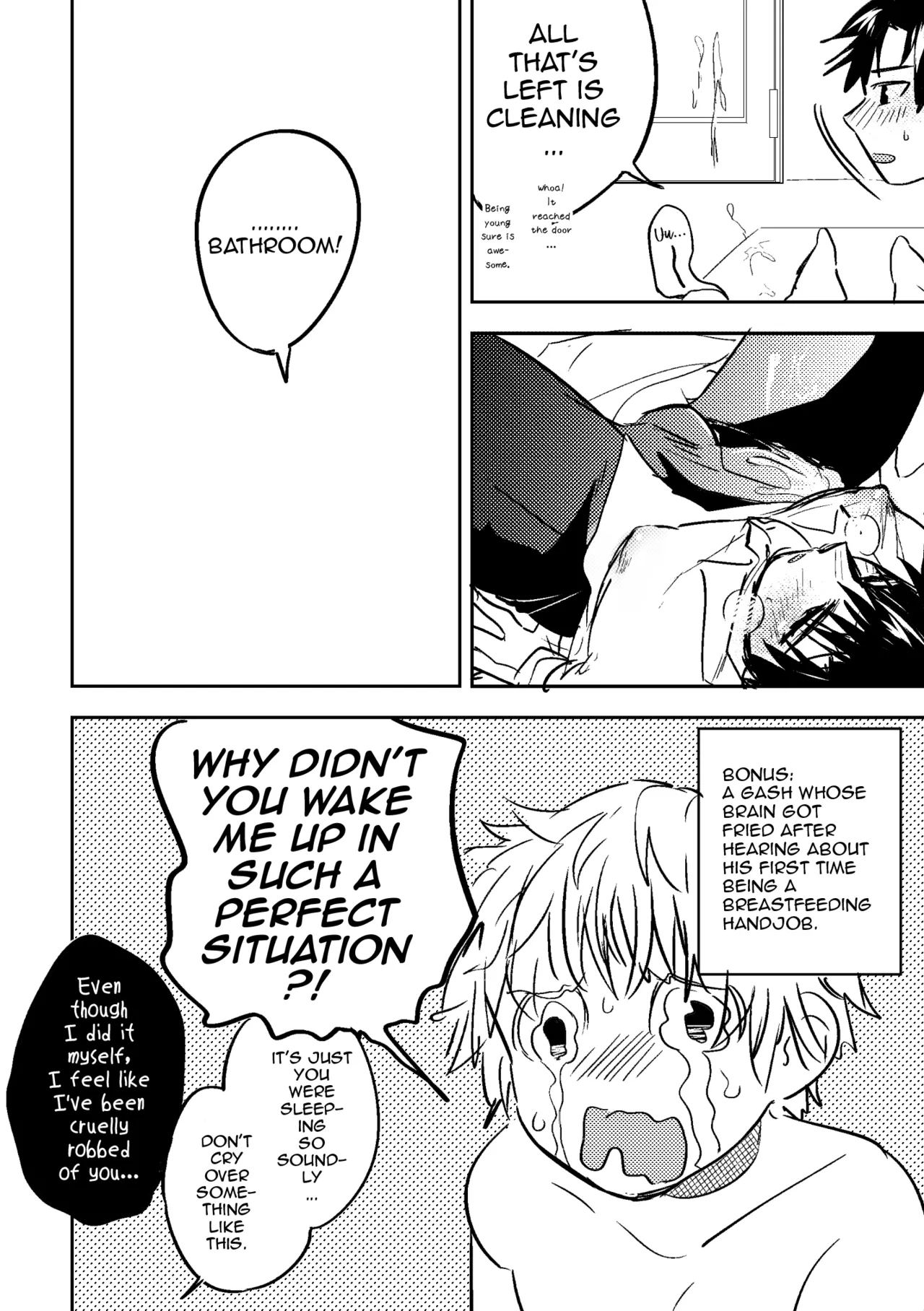 A Gash x Kiyomaro Breastfeeding Handjob Manga page 8 full