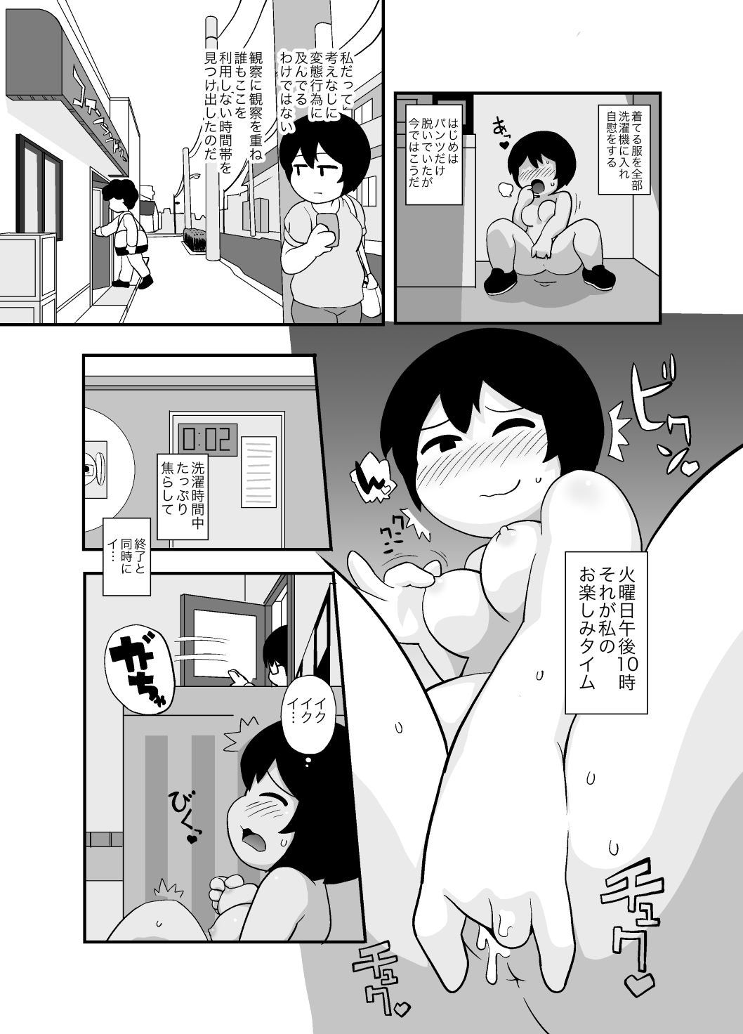 Horny Wife Masturbating at the Coin Laundry page 4 full