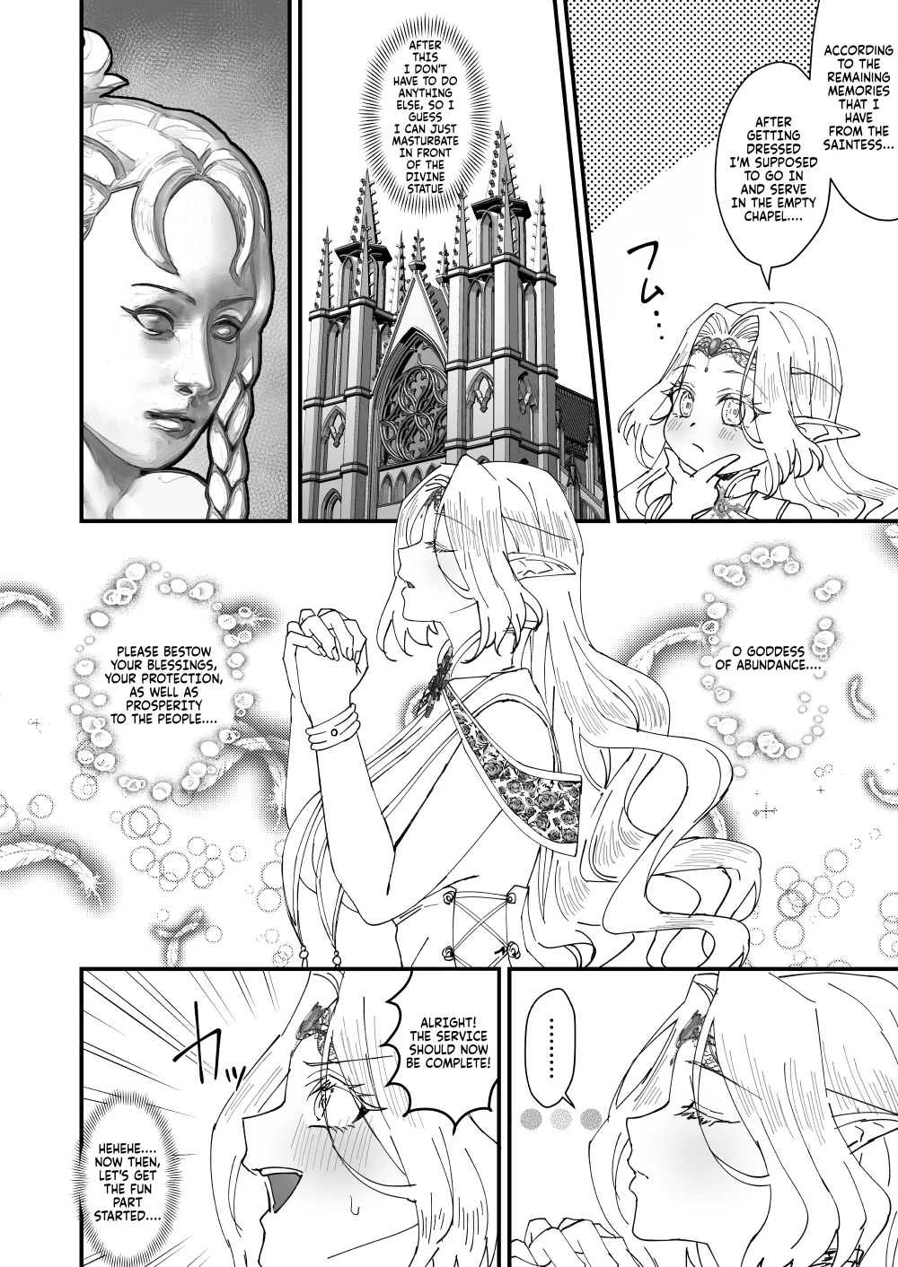 Honban Kinshi TS Tentei Junketsu Seijo no Dosukebe Etsurakutan ~Onanie Hen~ page 9 full