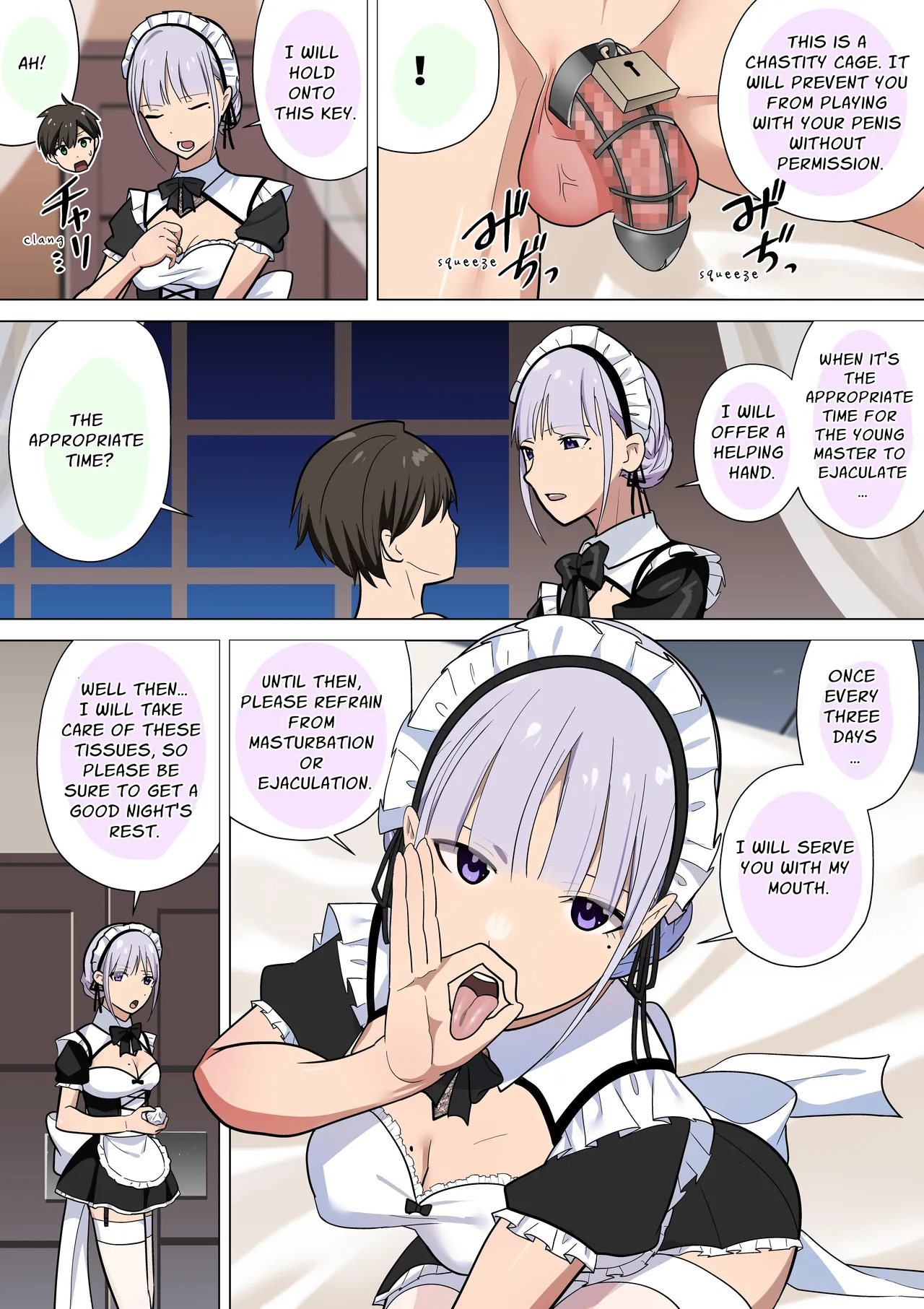 Jimuteki Cool Maid-san no Shasei Kanri Choukyou | The Stoic Maid's Ejaculation Management! page 4 full