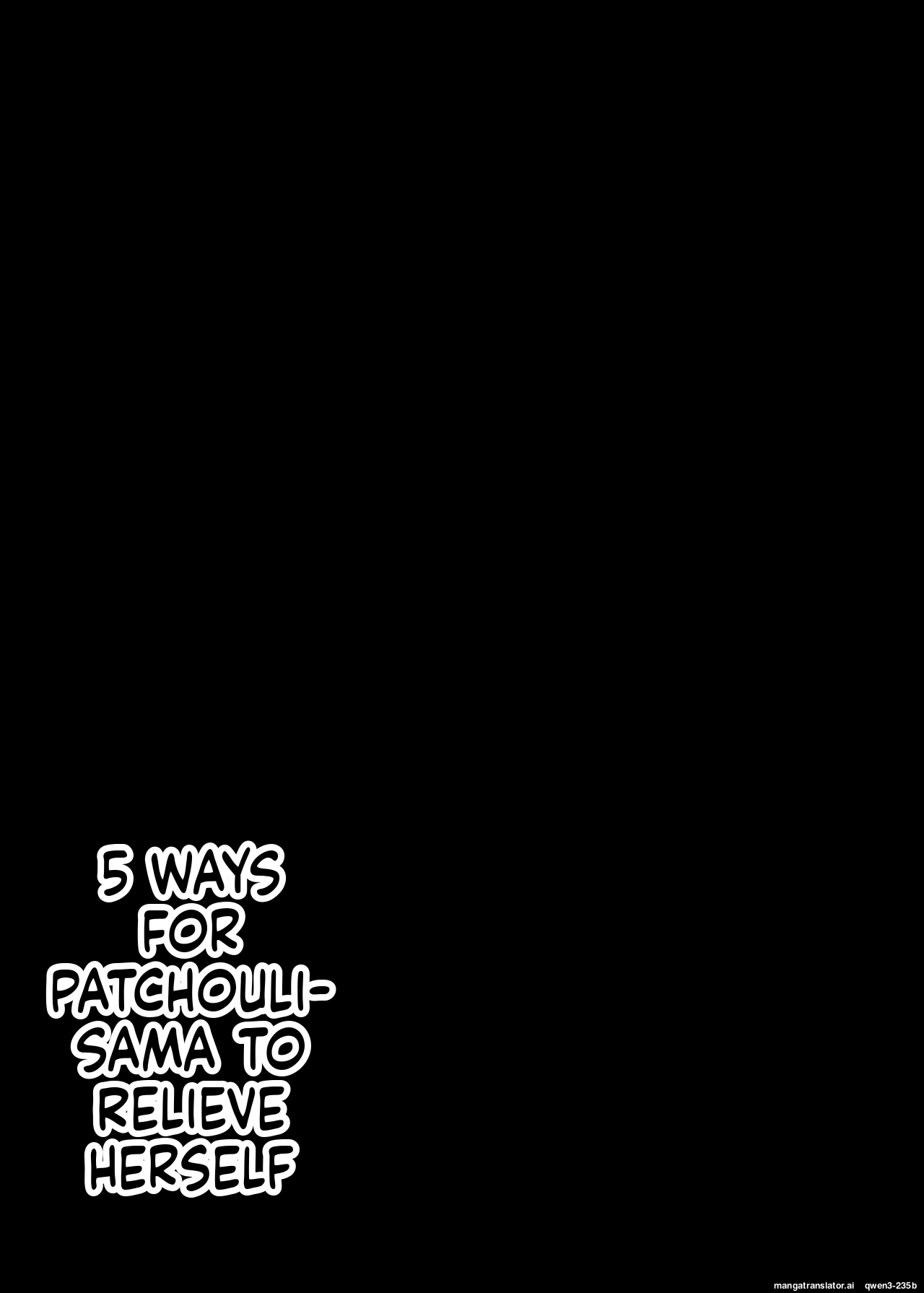 Patchouli-sama no Muramura o Hassan Suru Houhou 5-sen page 3 full