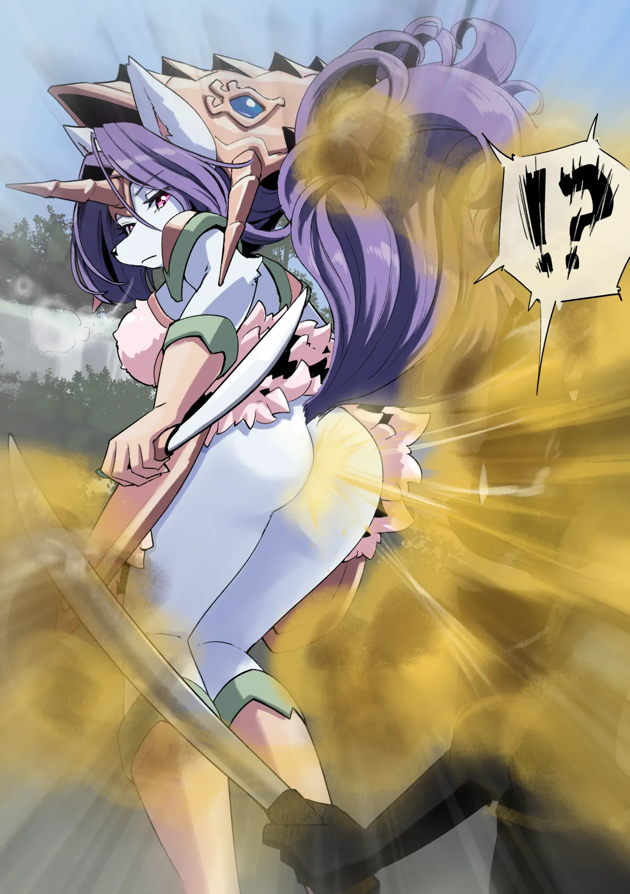 Behind Enemy Fart Attack & Kemono Woman Pooping Outdoor page 1 full