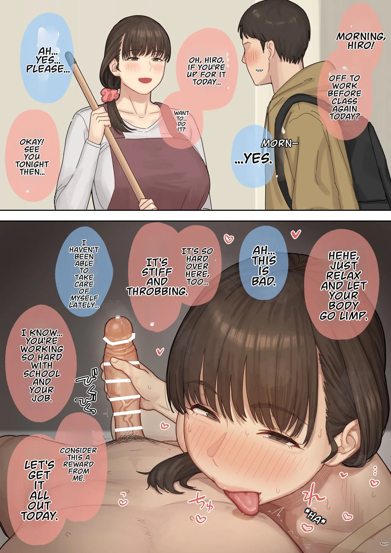 A kind dorm mother gives a reward to a hardworking, struggling student page 1 full