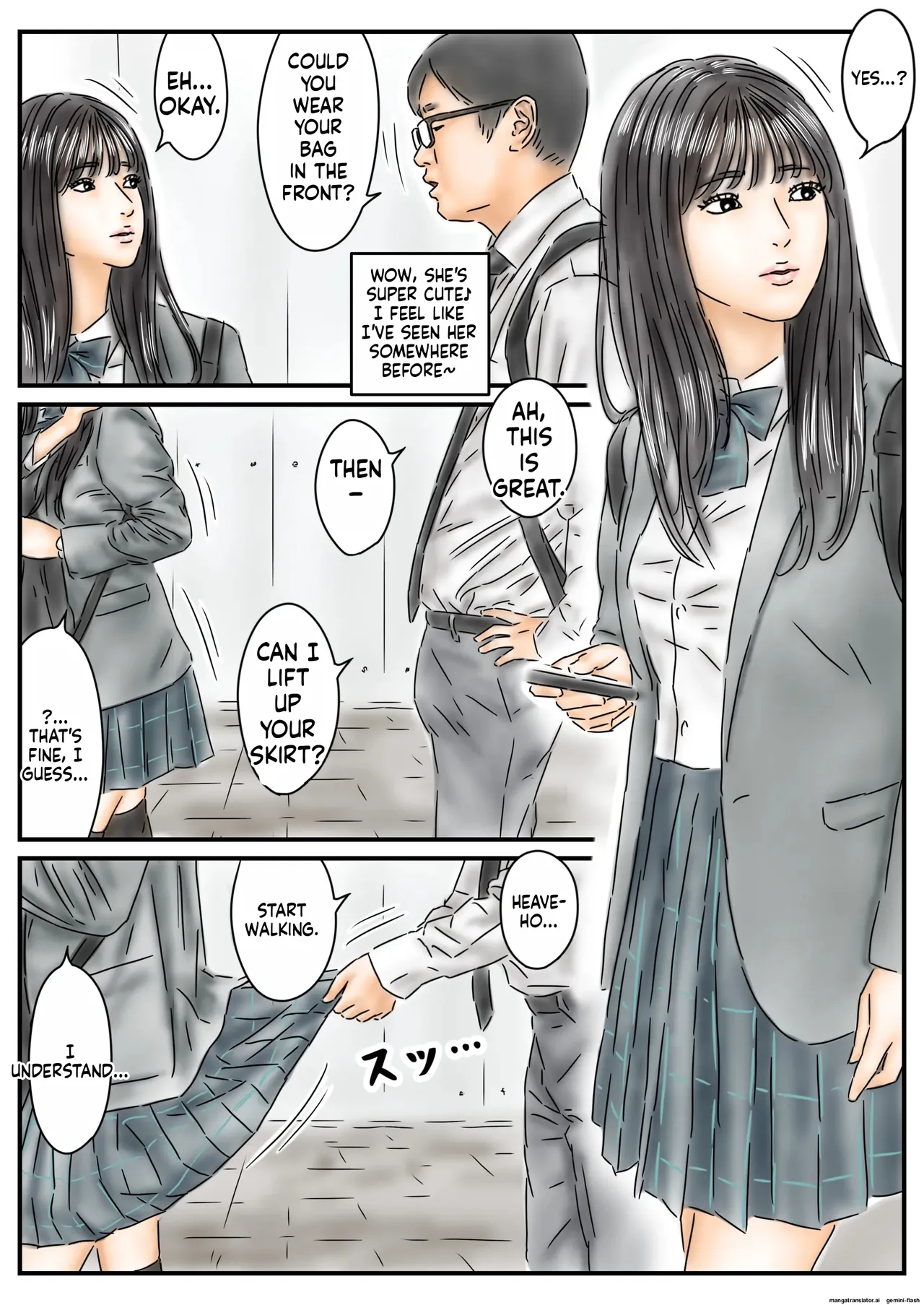 Hypnotic Onahole: Raping a Virgin Idol and a Gal Model on Their Way to School page 3 full