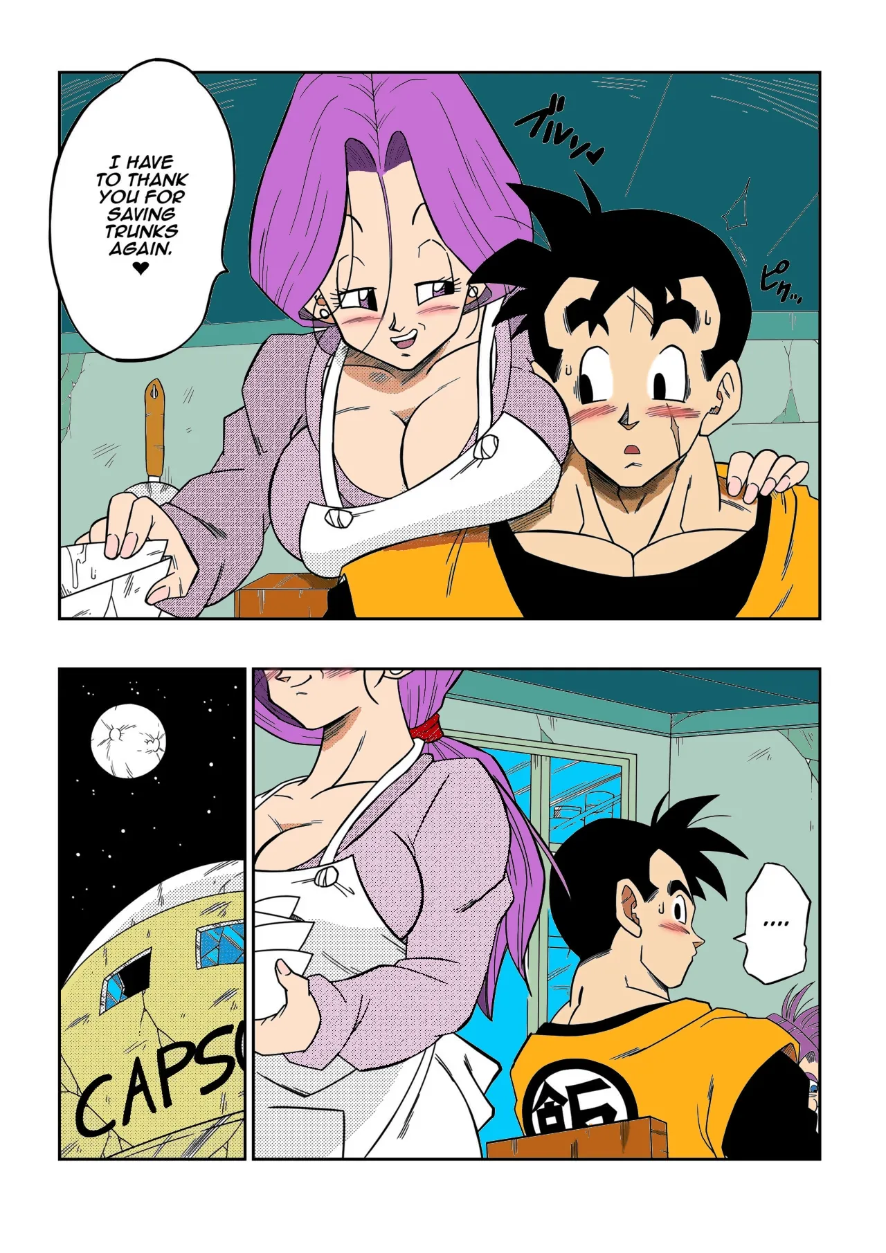 lots of sex in the future! Bulma and Gohan manga colors page 4 full