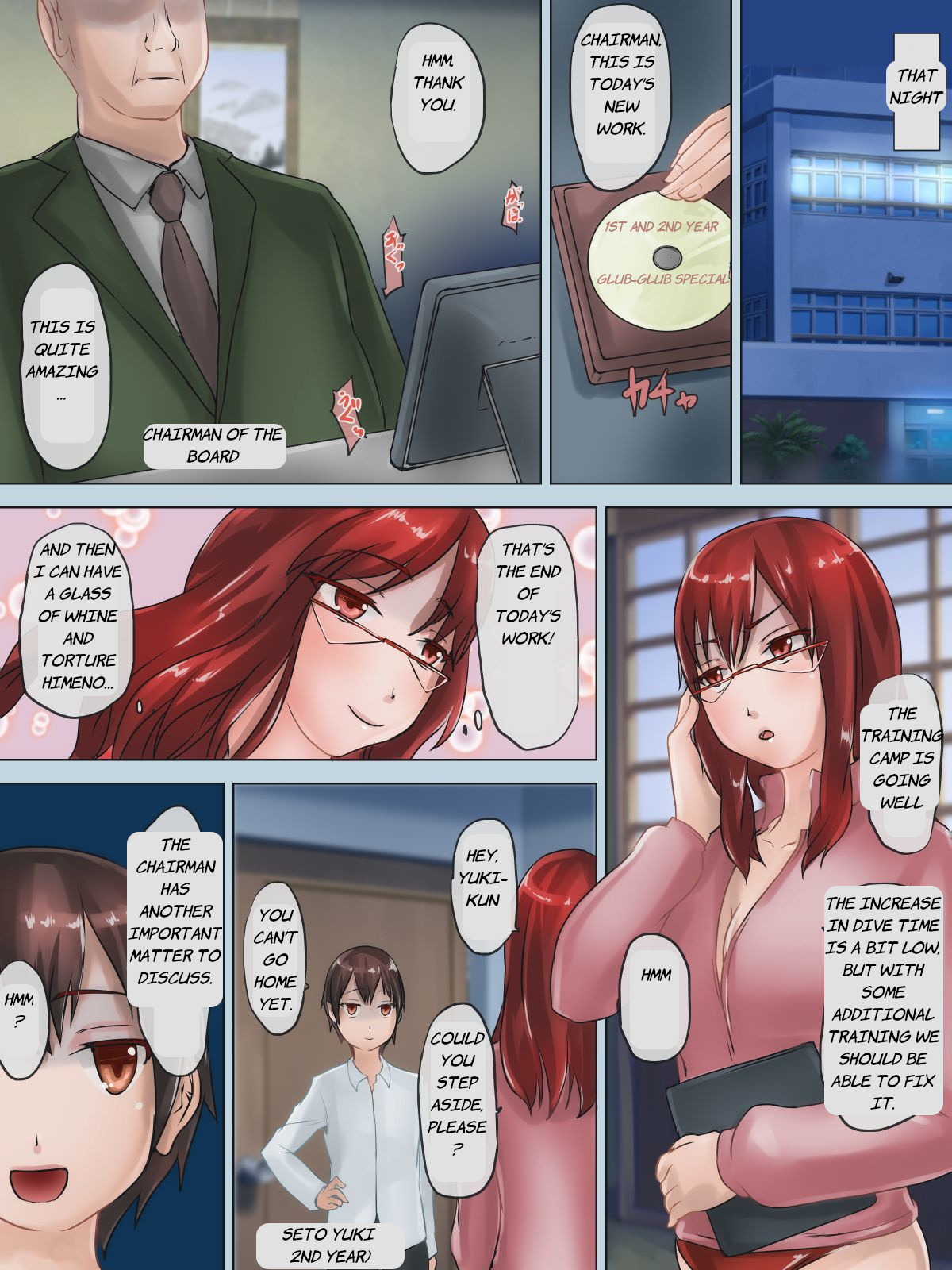 A story about the swimming club president being subjected to water torture and becoming a slave page 5 full