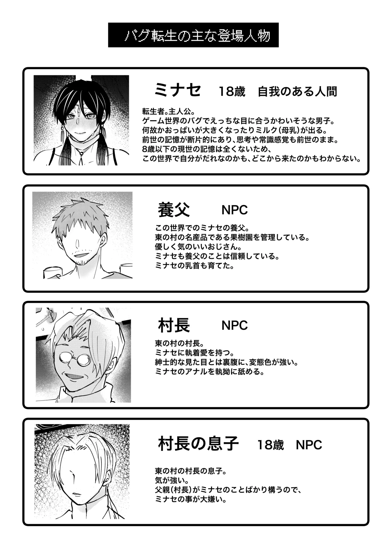 ゲーム世界に転生したらバグったモブにえっちなコトされるメス男子【収穫祭】 page 4 full