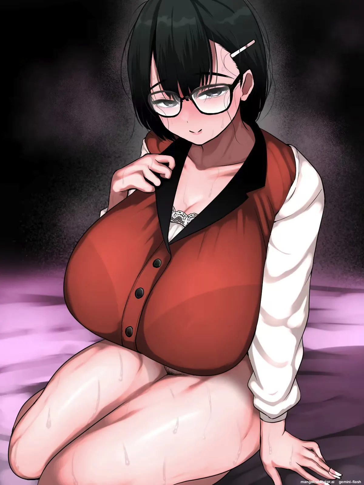 ネットで知り合った地味眼鏡爆乳とお友達交尾しちゃう話 page 1 full