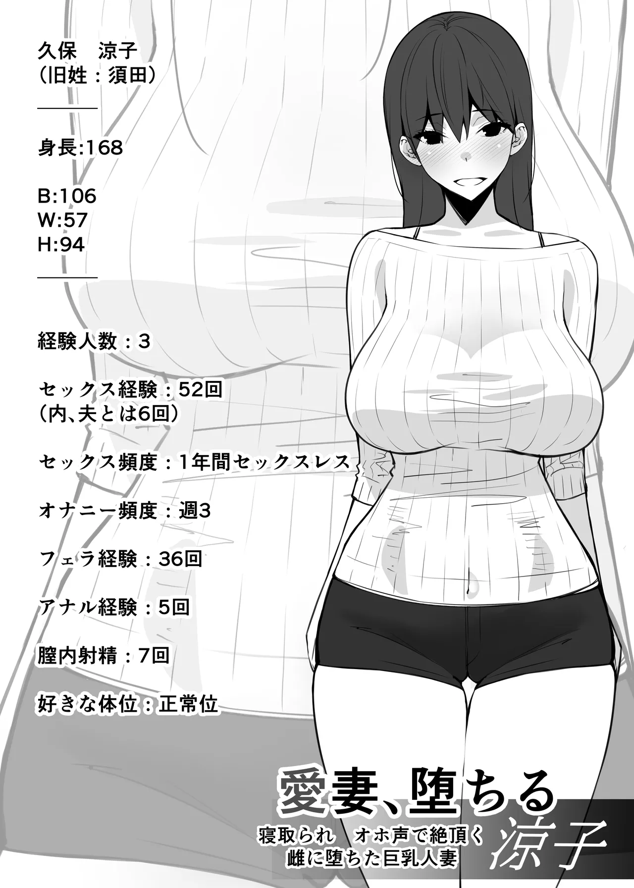愛妻、堕ちる:涼子 〜寝取られ、オホ声で絶頂（イク）雌に堕ちた巨乳人妻〜 page 4 full