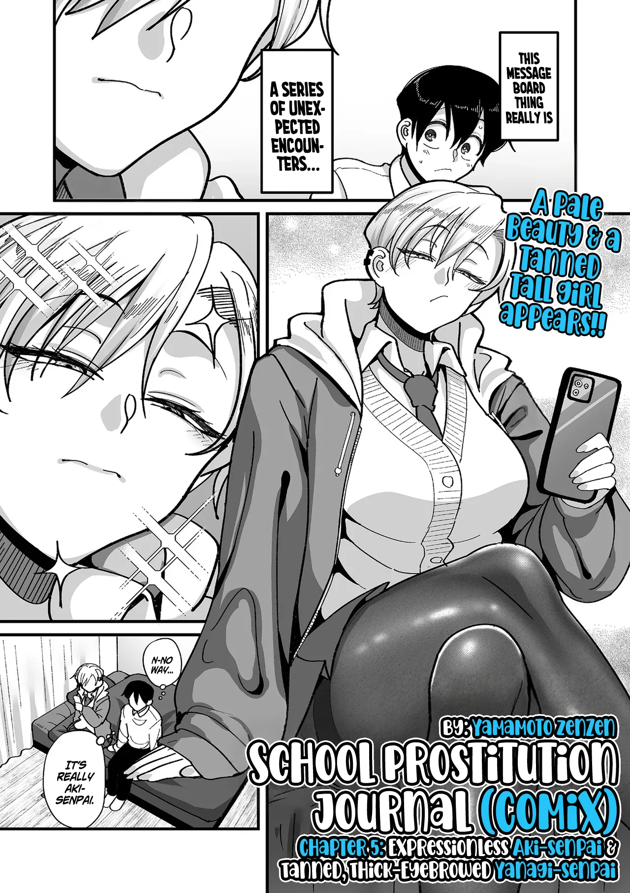 School Prostitution Journal  - Chapter 5: Expressionless Aki-senpai & Tanned, Thick-Eyebrowed Yanagi-senpai page 1 full