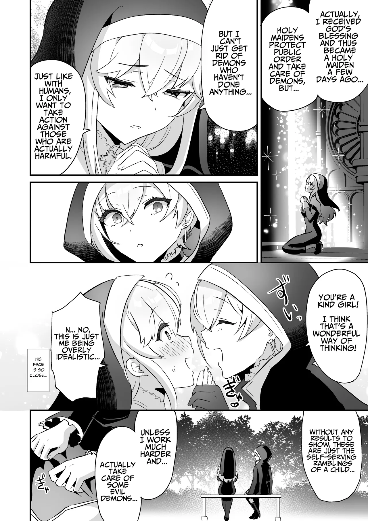 Inma Danshi to Kankin Ecchi - Saiin Kuriseme de Seijo Kairaku Ochi | Captive Sex with an Incubus ~holy woman corruption by lust inducing clitoral teasing~ page 10 full