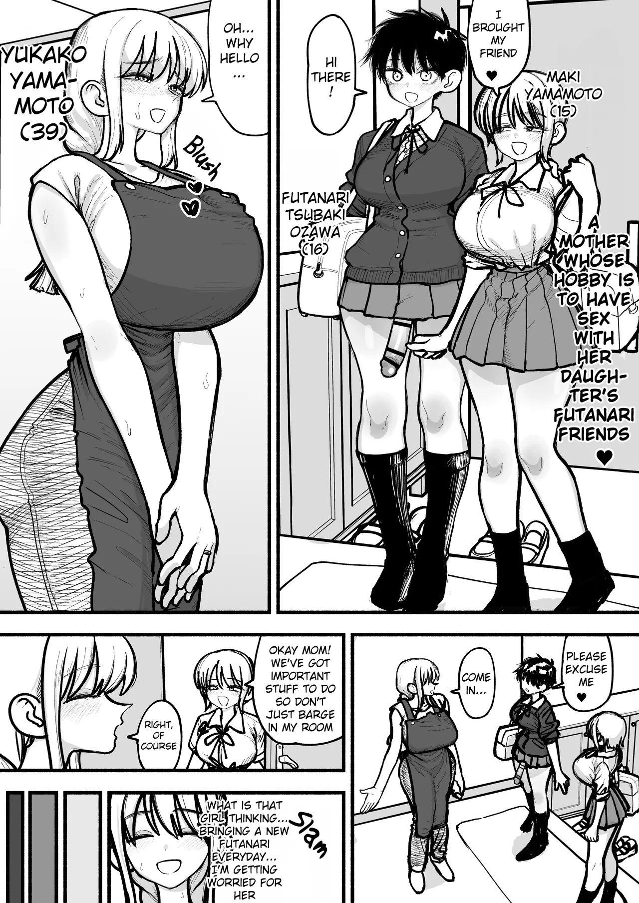 A mother who's hobby is to have sex with her daughter's Futanari Friends ♥ page 1 full