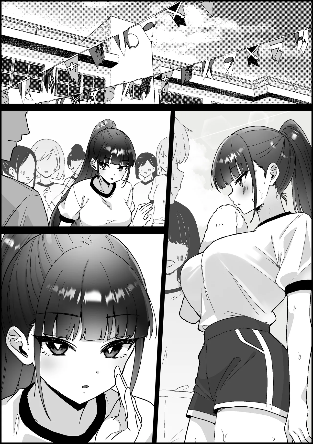 【Orijinaru】 Minna no akogare nanoni, taiikusai de muramura ga tomaranai kūru joshi page 8 full