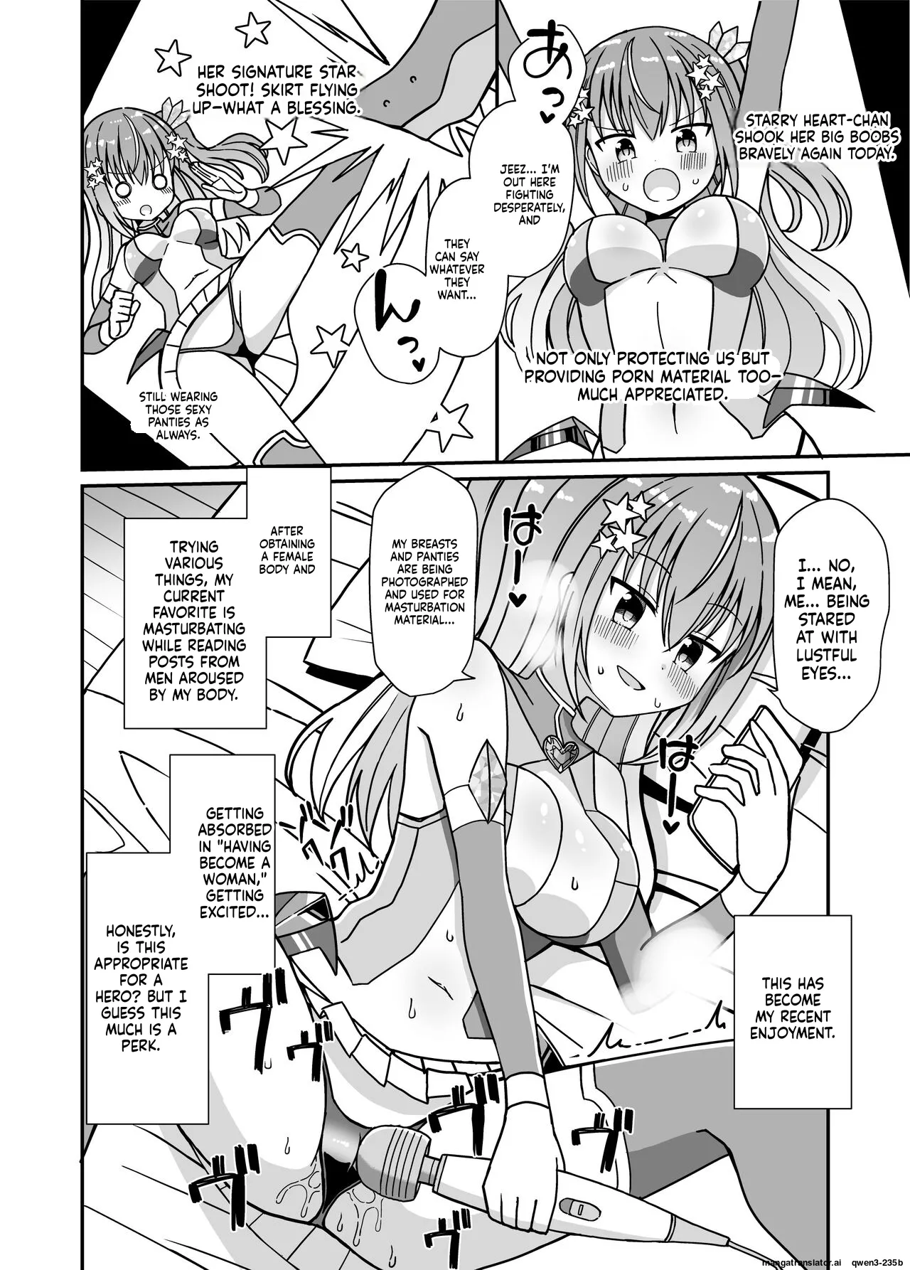 Nyotaika Shite Henshin Heroine ni Natta kedo Kinketsu na no de Karada wo Uttara Mesu ni Sareta page 5 full
