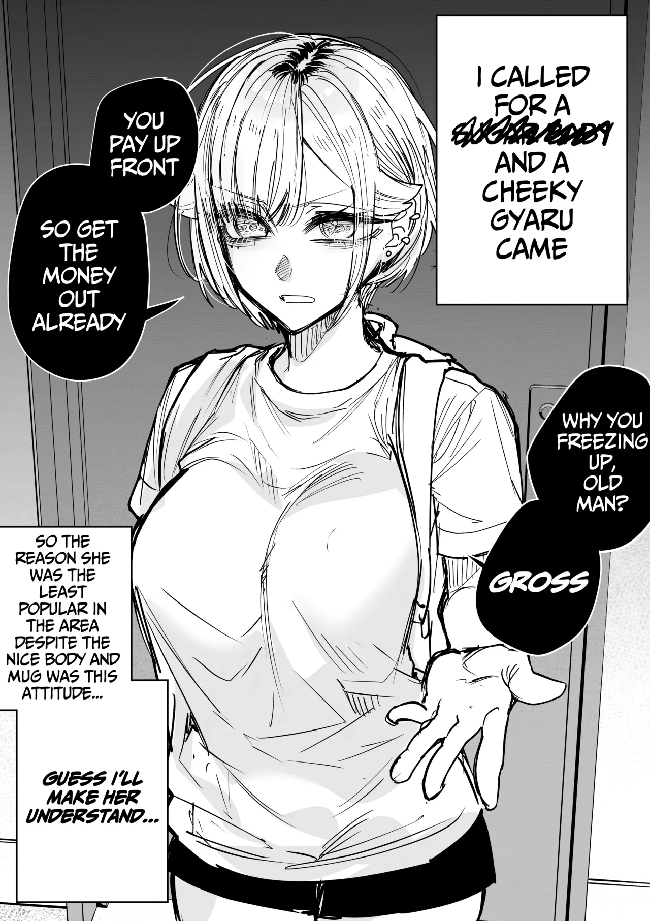 Making a Cheeky Gyaru Understand with Raw Sugar Daddy Sex + Full-Color Edition page 2 full