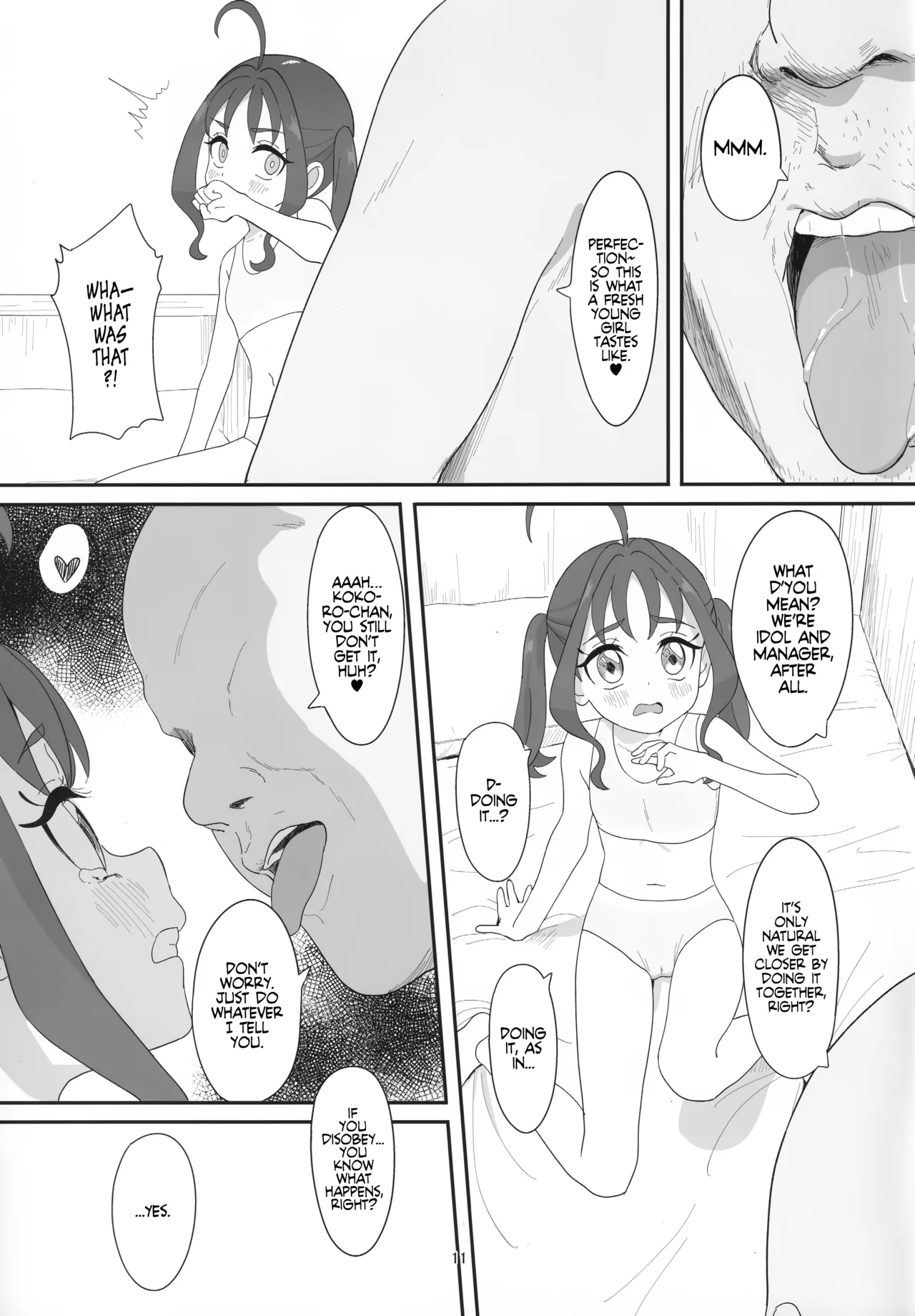 Sigure Kokoro-chan ga Ojisan Chi●po ni Kokoro Kyun Kyun Saserareru Hon | Oji-sama's Cock Makes Kokoro-chan's Heart Go Kyun-Kyun! page 10 full