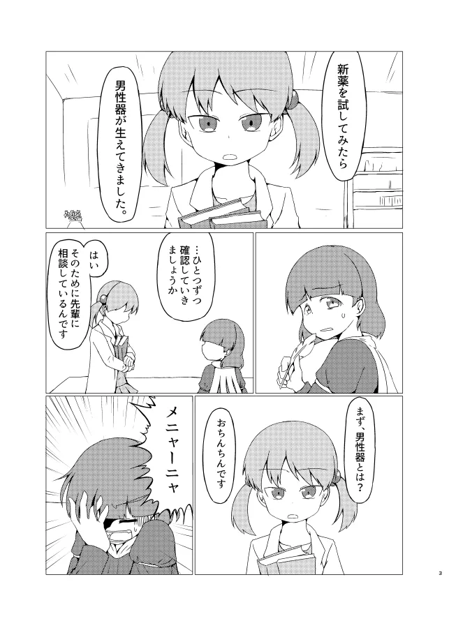 新薬を試してみたら男性器が生えてきました page 2 full