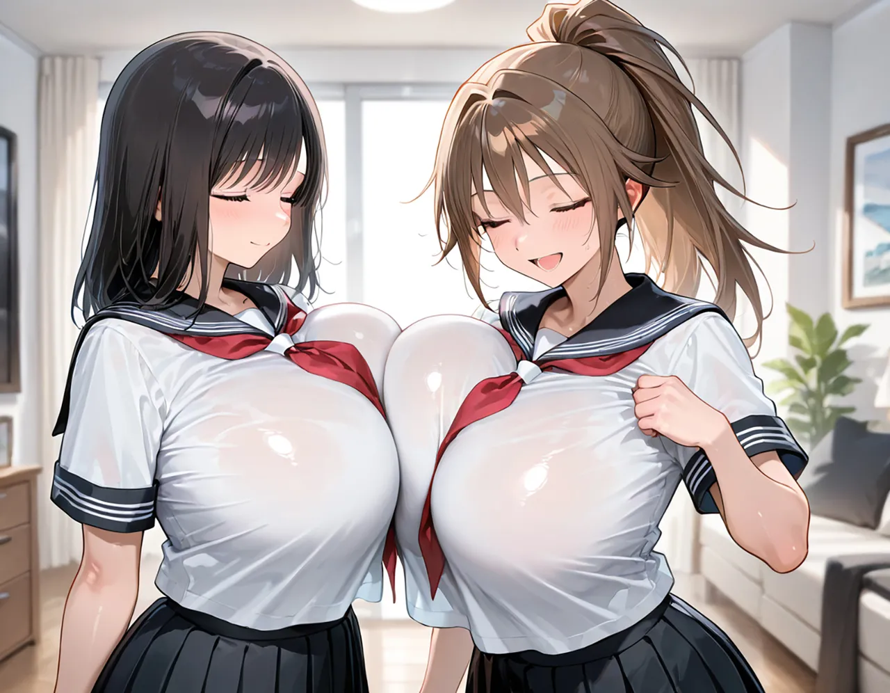 全肯定スケベ学園：綾&さつき編 / Aya & Satsuki page 9 full