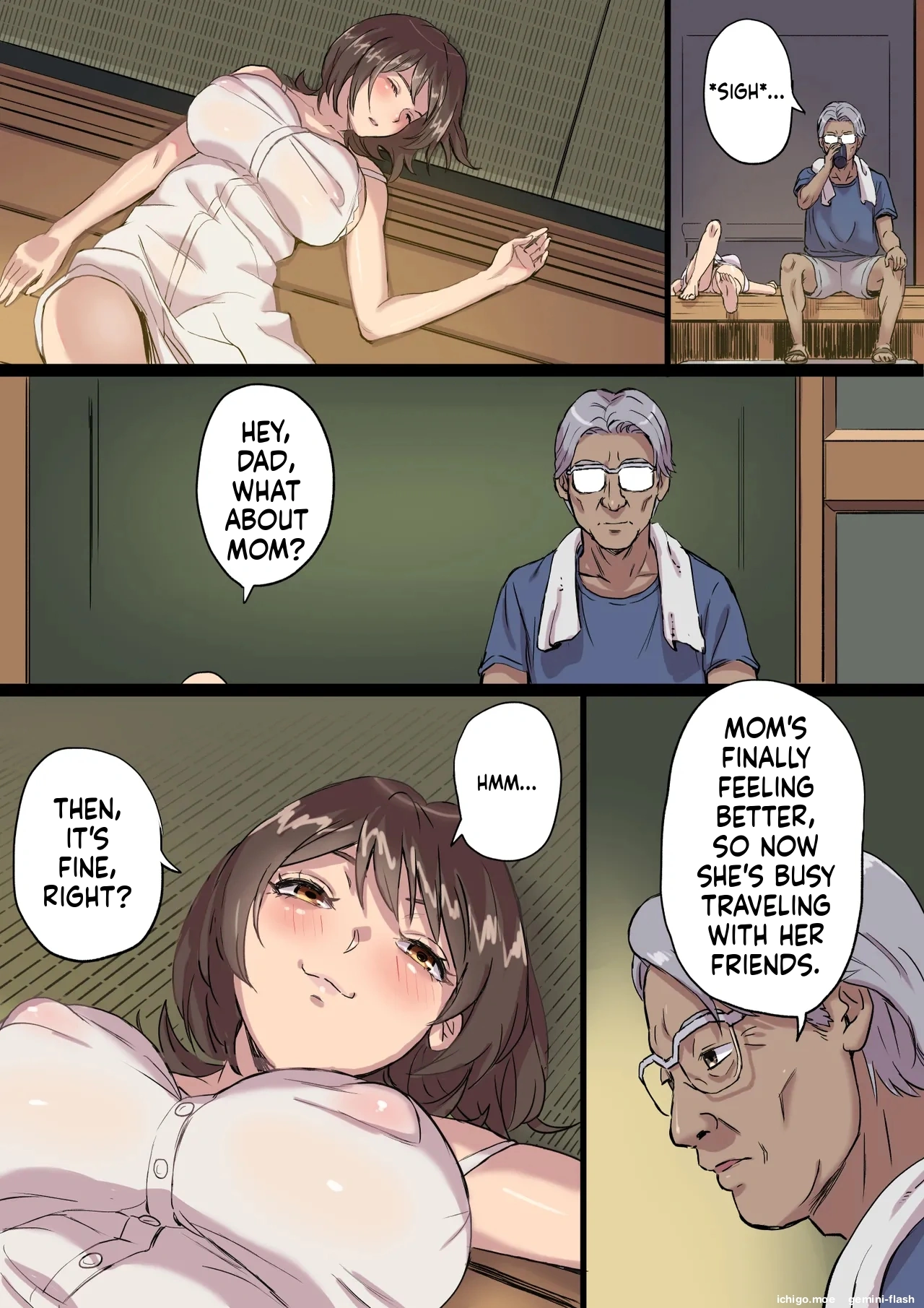 Bonyuu Shibori Papa no Koto ga Suki sugiru! Sango Kisei Musume page 8 full