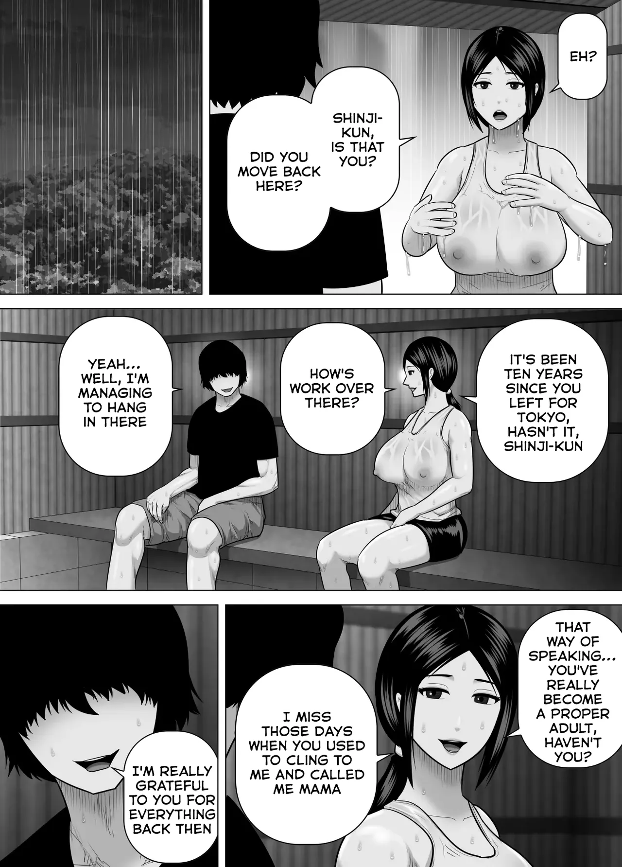 Sodate no Oya no Mitsuko-san to Juu-nen-buri ni Inaka de Saikai Shite Sugu ni Sex Shita Hanashi page 4 full