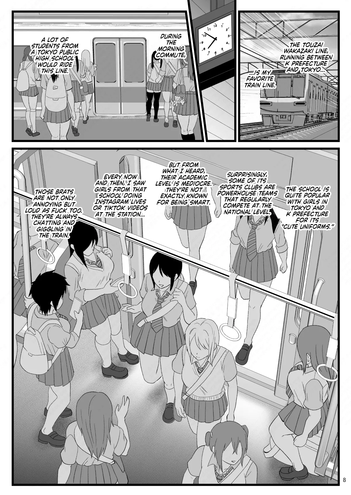 Tsuugaku Densha ni Arawareta Ninshiki Kaihen Oji-san 2 | The Perception-Altering Old Man Who Appeared on The Train to School 2 page 8 full