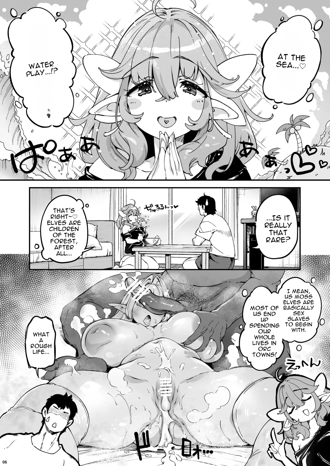 Quick Pull-Out, Tongue Kiss, and Mating With the Long-Breasted K-Cup Soft Elf at the Sea page 5 full