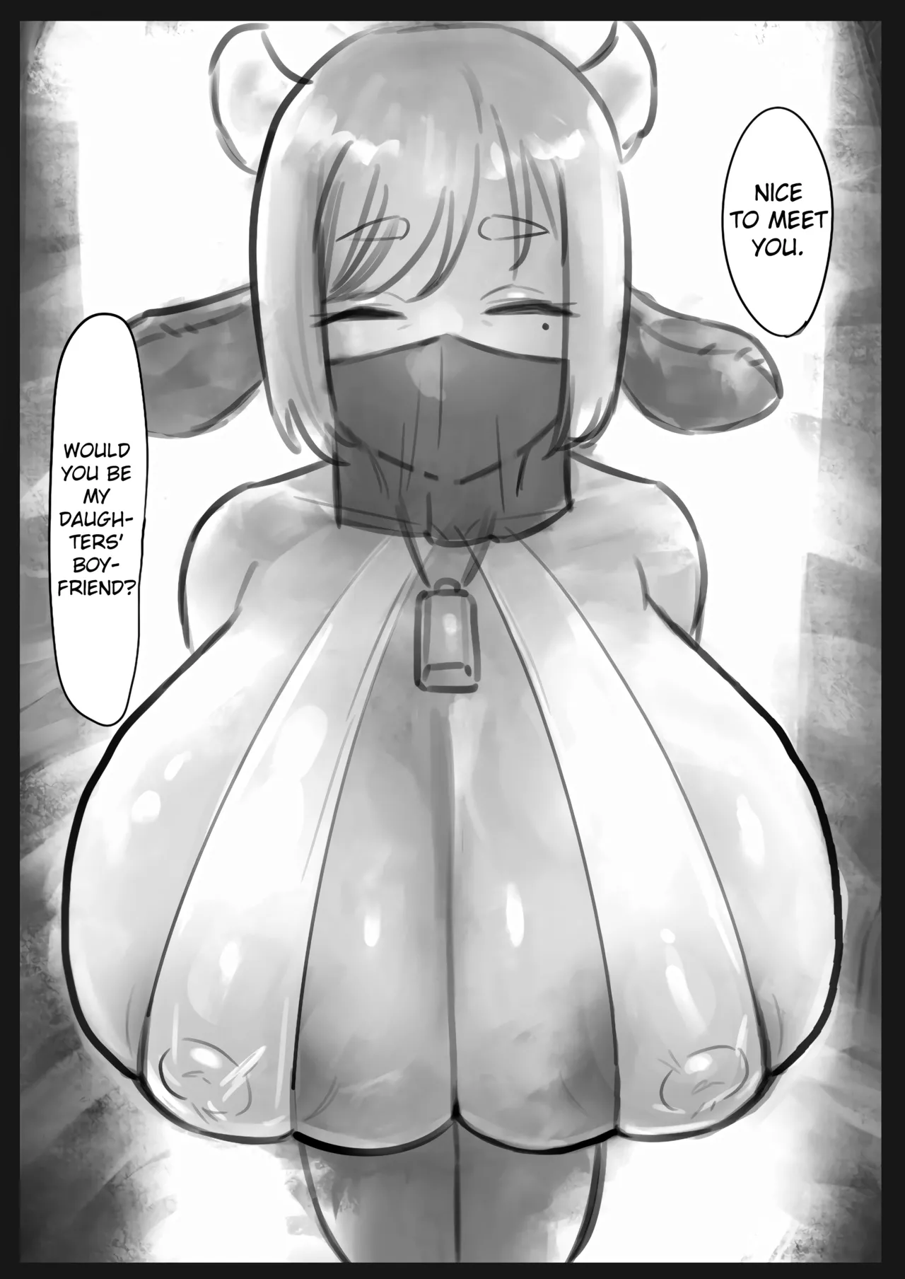 Muhyoujou Cool-kei Maso Mesu Ushi Chichi Inma-san to Lovelove Koubi suru Hanashi ~Maso Mesu Mama Hen~ | Muhoujou Cool-kei Maso Mesu Ushichichi Inma-san to Love Love Koubi suru Hanashi | A Story About Lovey-Dovey Sex with a Cool Expressionless Masochist Cowgirl Succubus ~Masochist Mom Edition~ page 4 full