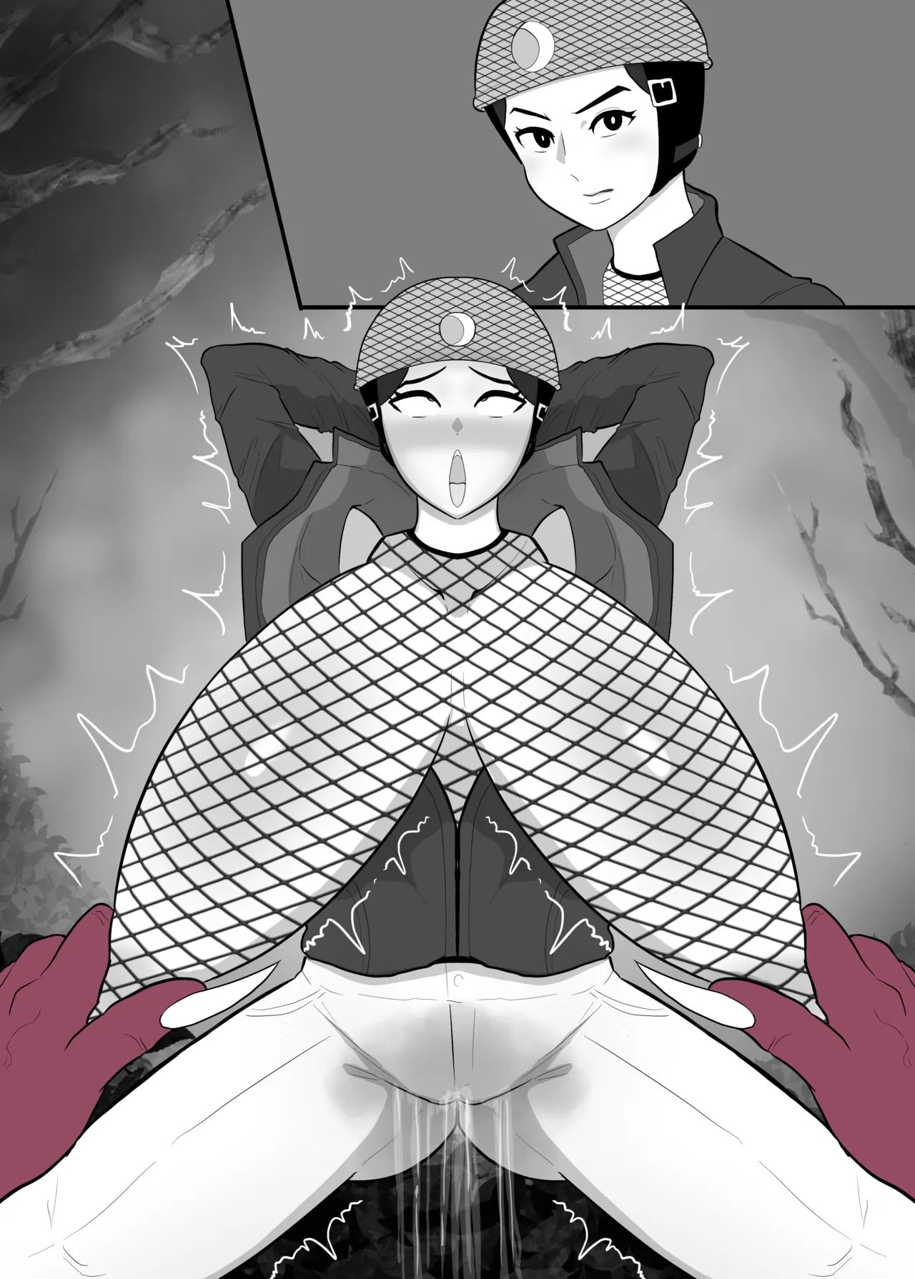 くのいちヒロインVS妖怪乳首つねり page 7 full
